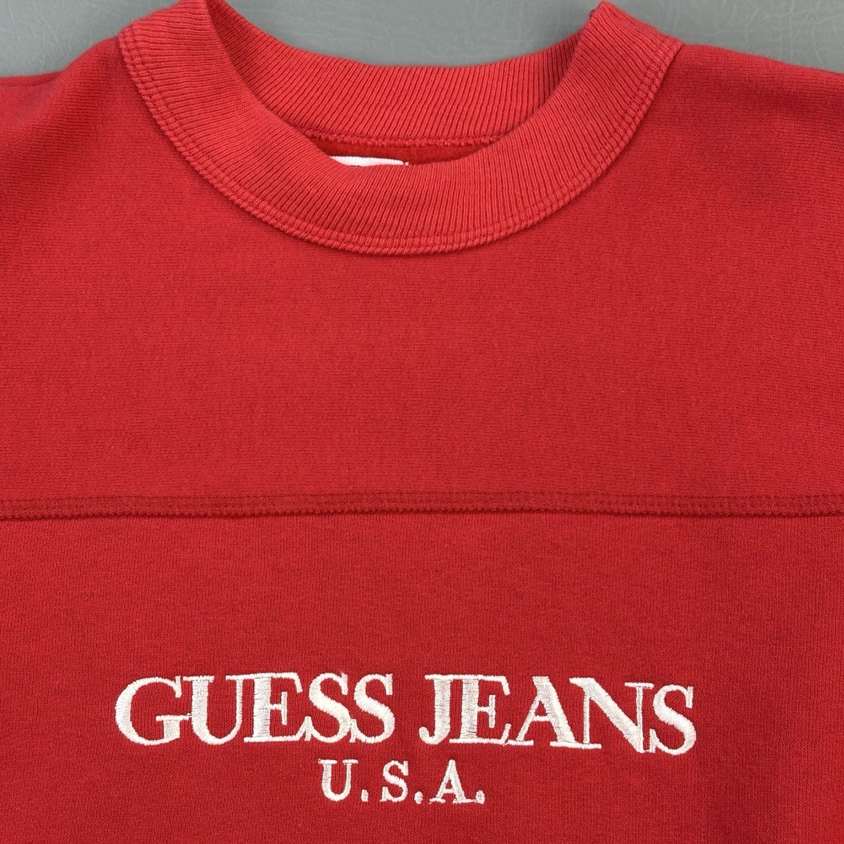 Guess VINTAGE Guess Georges Marciano Sweatshirt Womens Large Red Crewneck Pullover USA Size L / US 10 / IT 46 - 5 Thumbnail