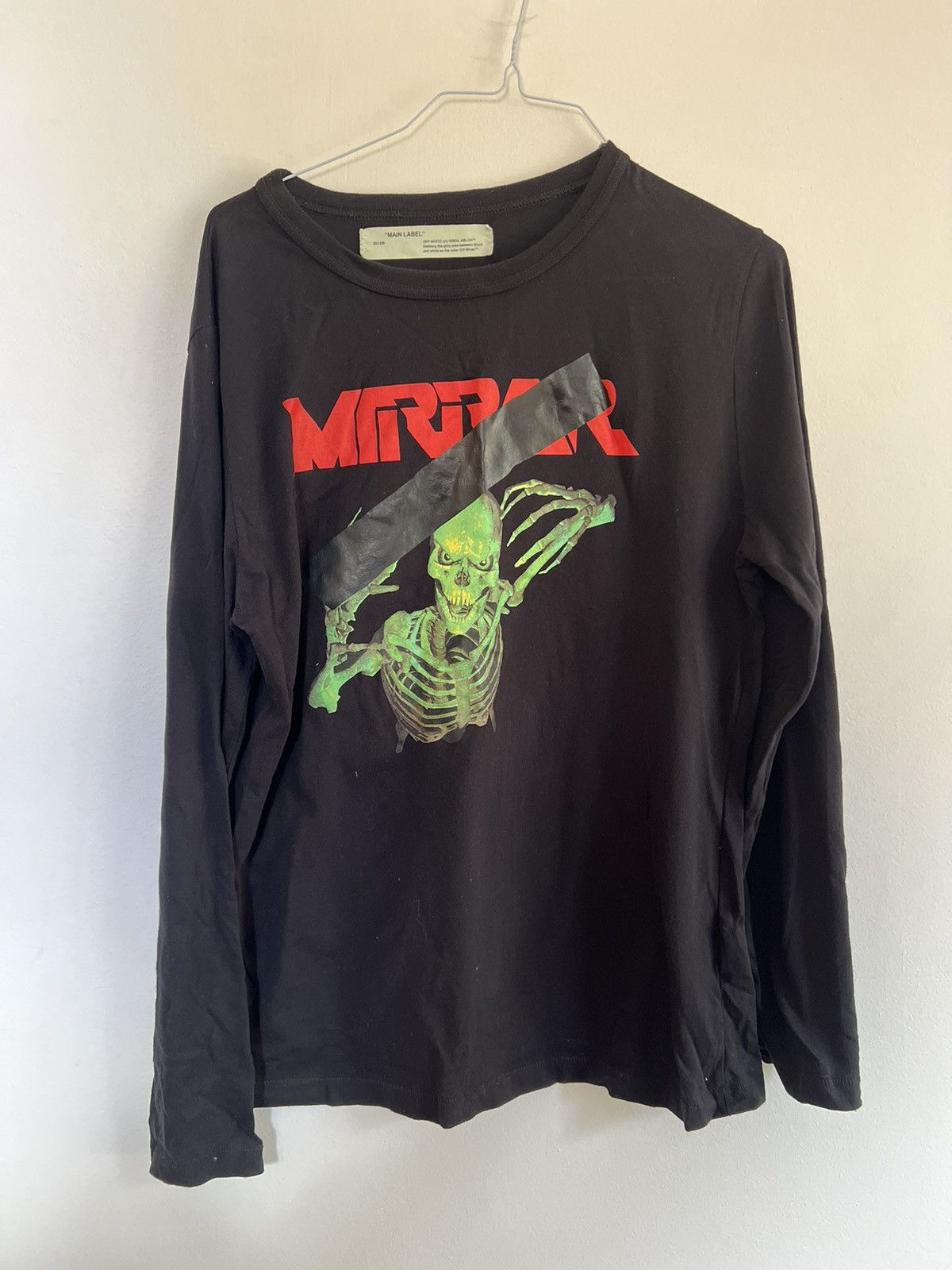 Off-White × Virgil Abloh Off white Mirror Skull Long sleeve TEE Size US M / EU 48-50 / 2 - 3 Thumbnail