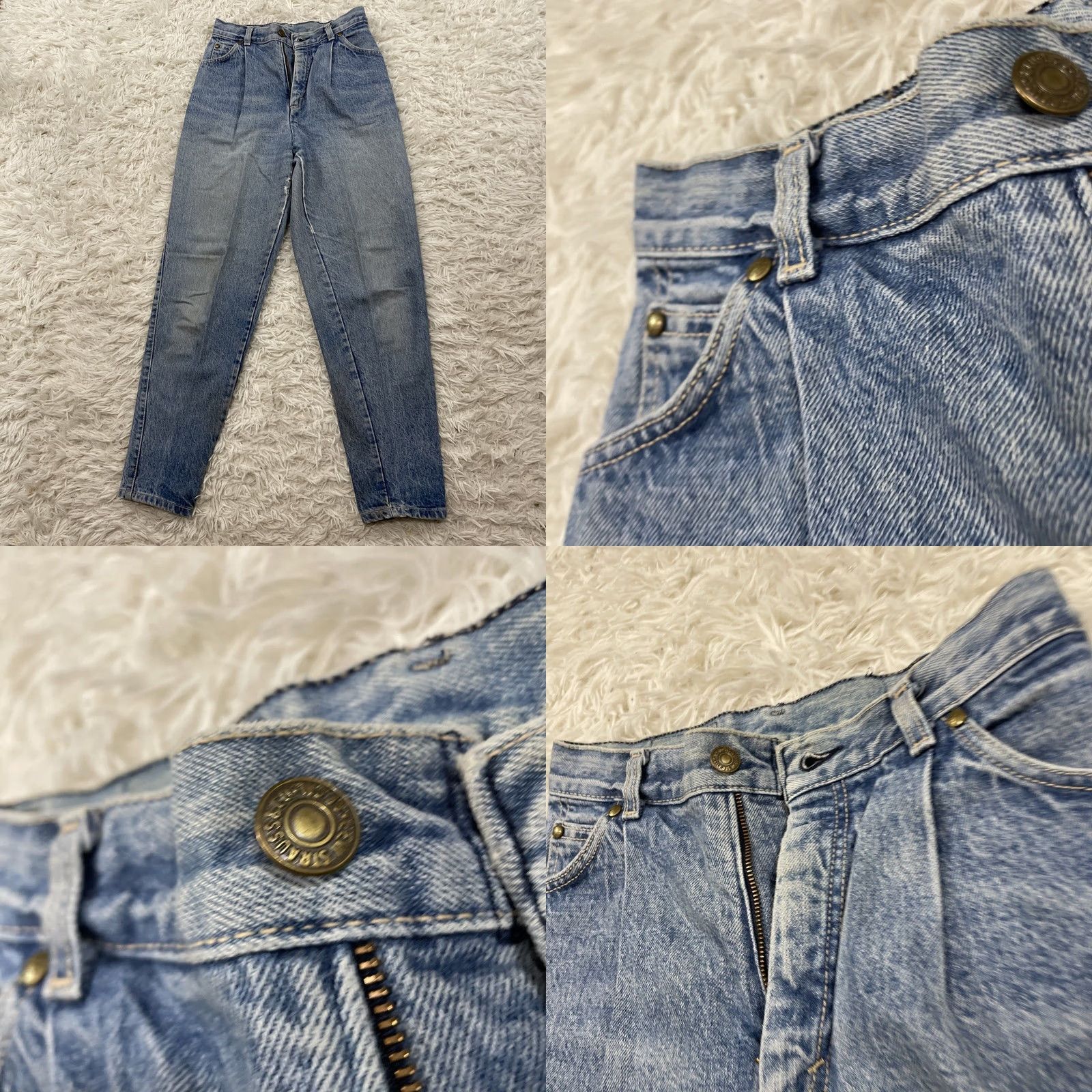 Levi's VINTAGE Levi's Jeans Women 9 Pleated Mom High Waist Blue Grunge Denim 90s Rock Distressed 5-Pocket Logo Mens? Size 30" / US 8 / IT 44 - 10 Thumbnail