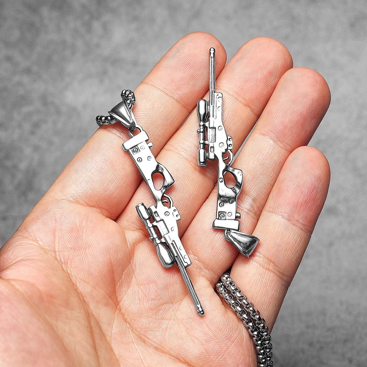 Other Sniper Rifle Gun Pendant Accessories Necklace Gifts For Him Size ONE SIZE - 2 Thumbnail