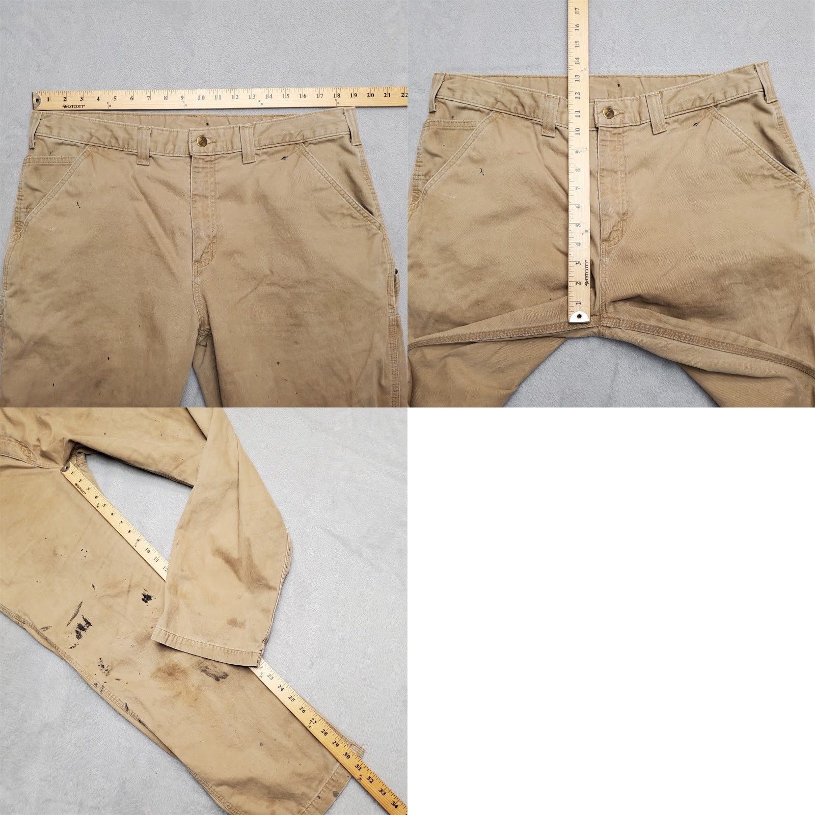 Carhartt Carhartt Pants Men 38x32 Tan Twill Relaxed Carpenter Cargo Workwear B324 DKH Size US 38 / EU 54 - 8 Thumbnail