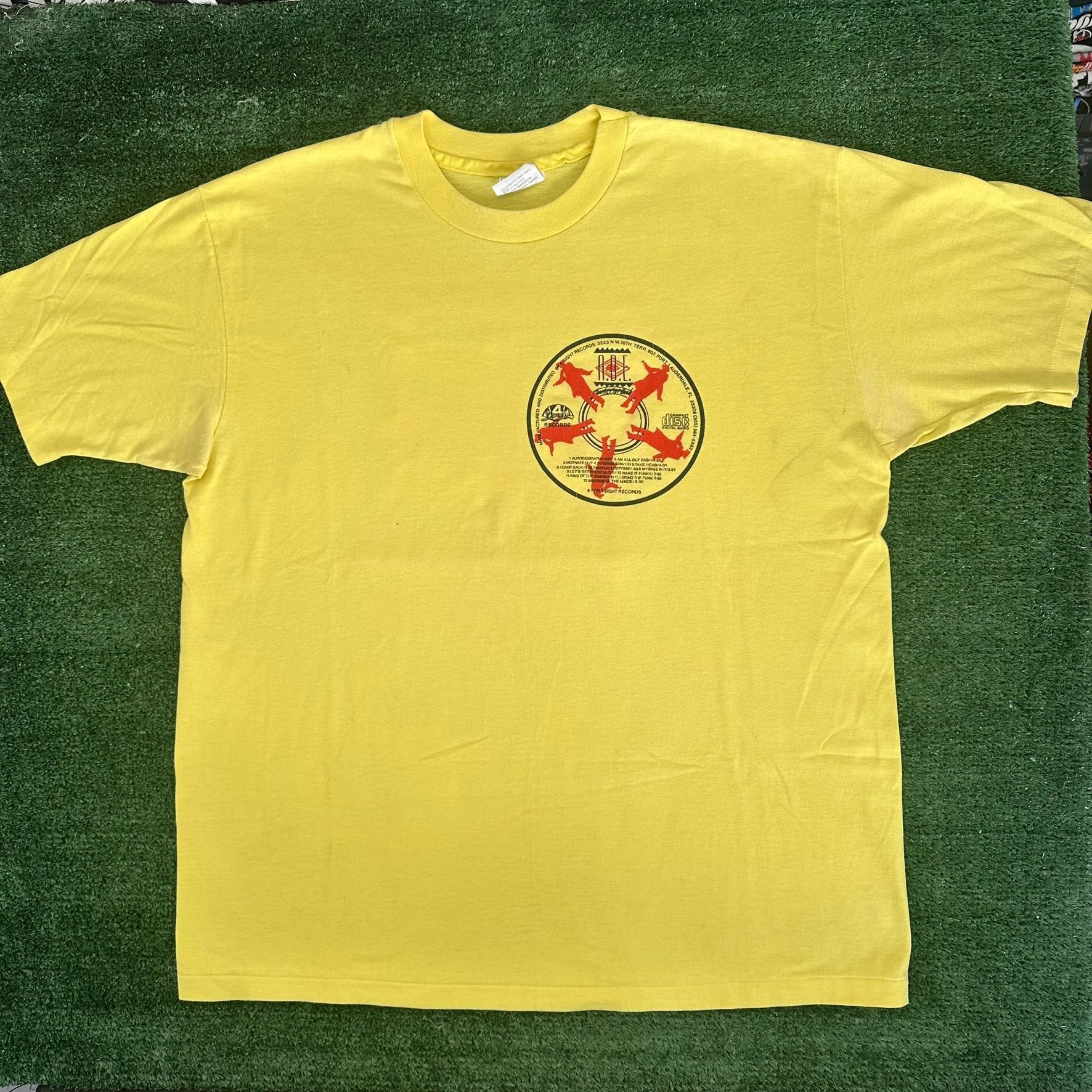 Vintage Vintage 90s 4 Sight Records T-Shirt MC A.D.E. All Out Bash M Size US XL / EU 56 / 4 - 3 Thumbnail