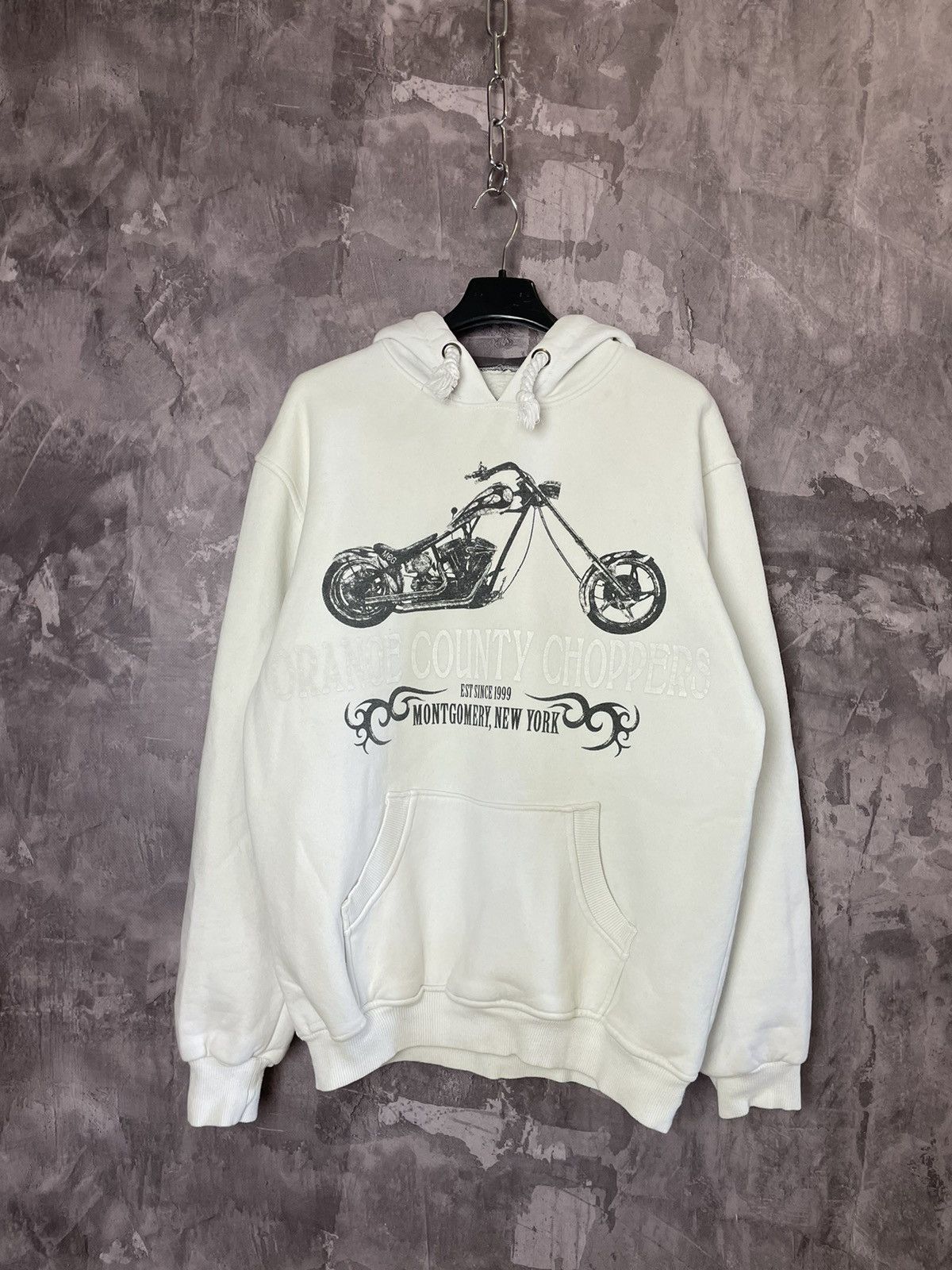 Vintage × West Coast Choppers Vintage 90s Orange County Choppers Sleeve Cross Hoodie Size US M / EU 48-50 / 2 - 1 Thumbnail