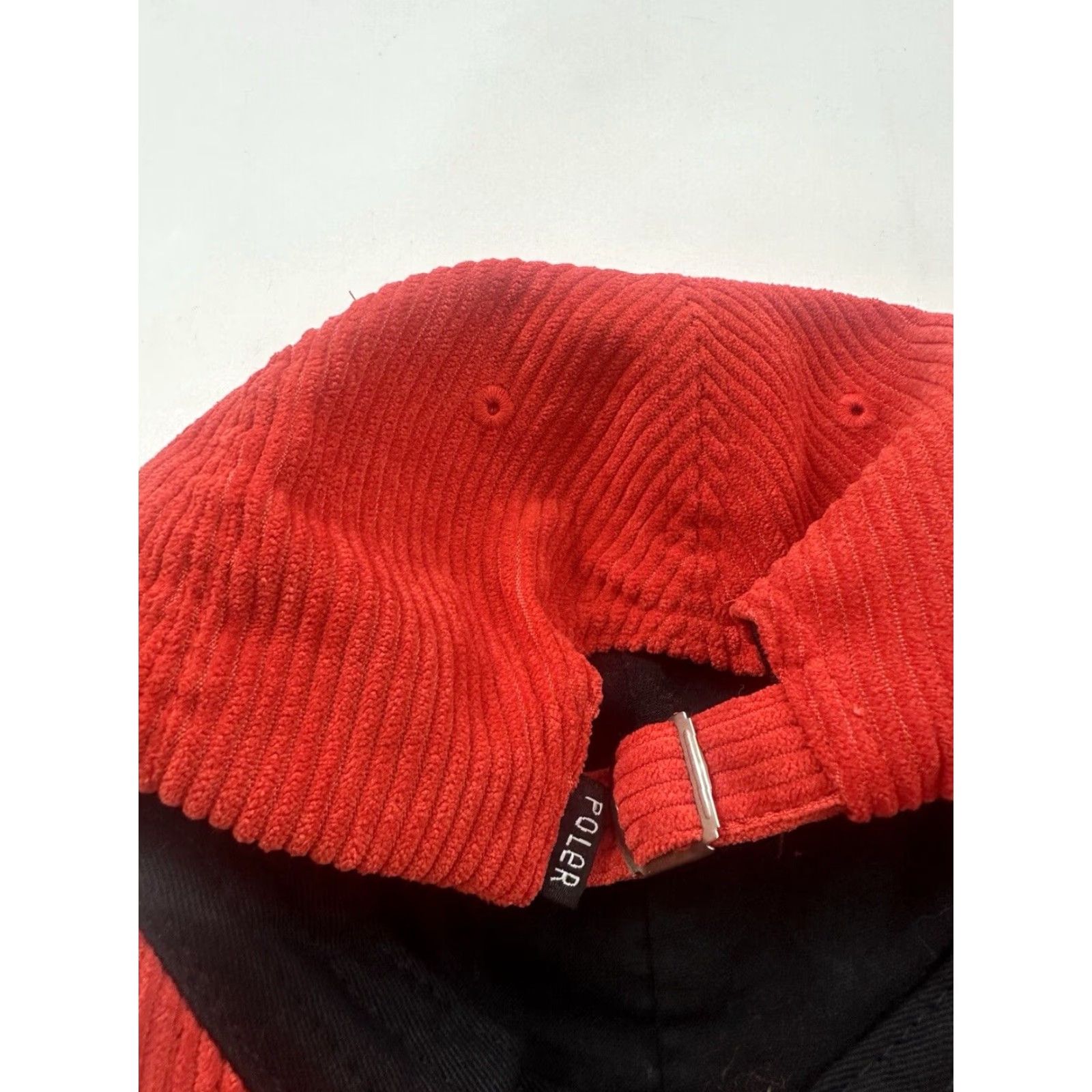 Poler VINTAGE Poler Baseball Cap Adjustable Red Corduroy Camp Vibes Mens Size ONE SIZE - 4 Thumbnail