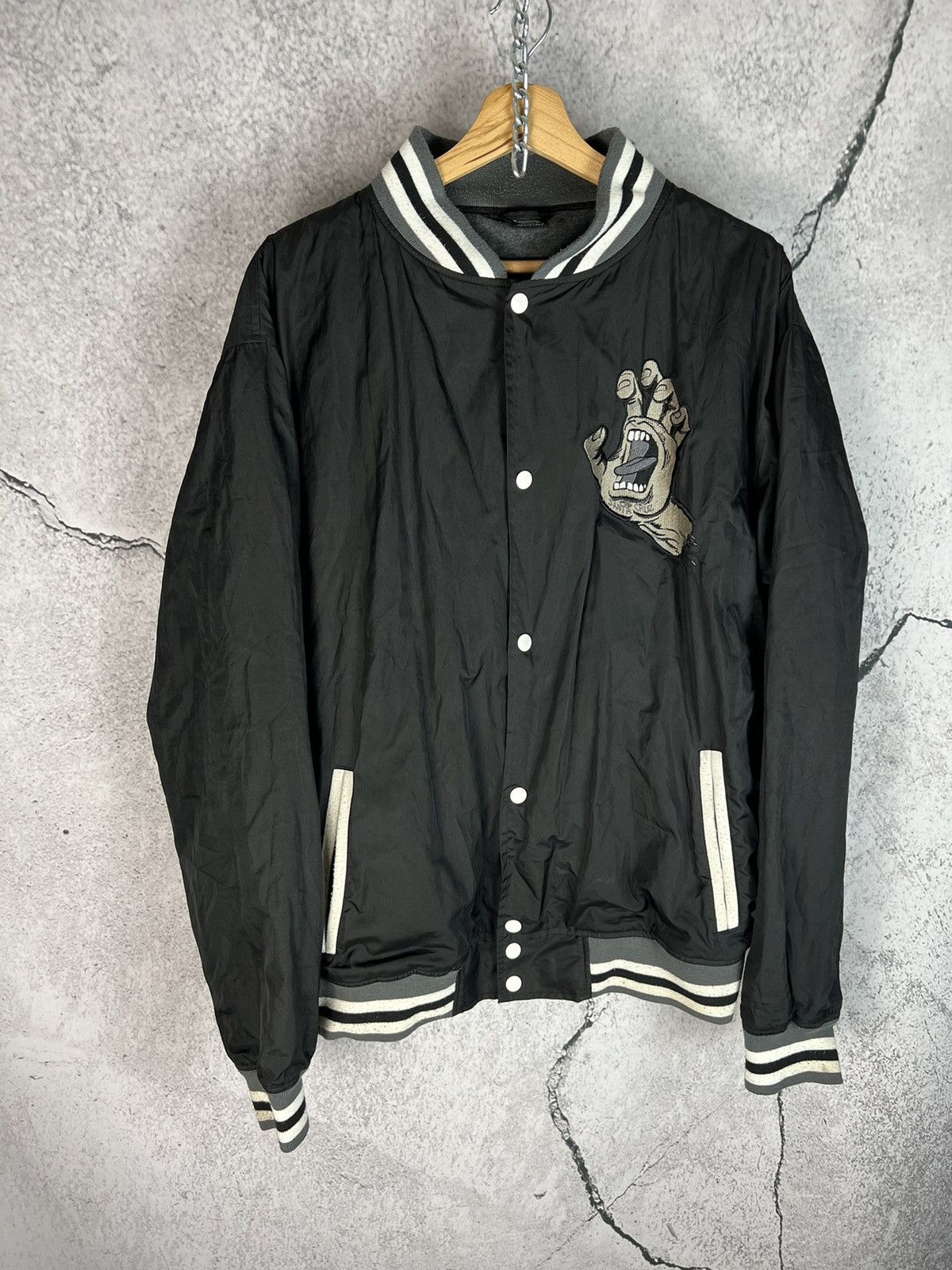 Powell Peralta VINTAGE santa cruz hand LOGO bomber JACKET Size US XL / EU 56 / 4 - 1 Thumbnail