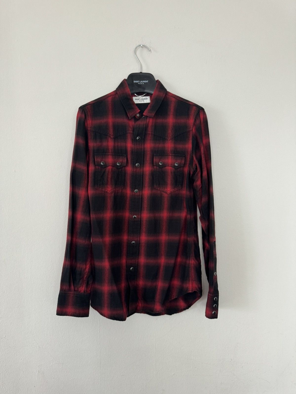 Hedi Slimane × Saint Laurent Paris Saint Laurent Western Shirt Size US S / EU 44-46 / 1 - 1 Thumbnail