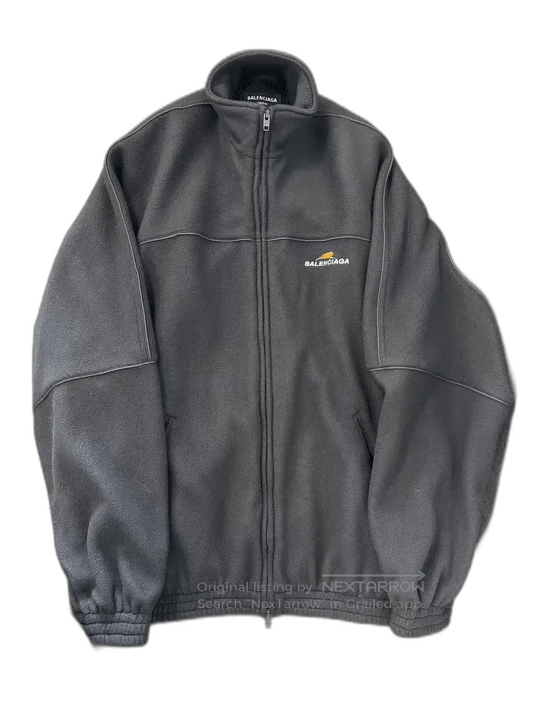 Balenciaga Balenciaga Black Fleece Jacket with Logo. Size US L / EU 52-54 / 3 - 1 Thumbnail