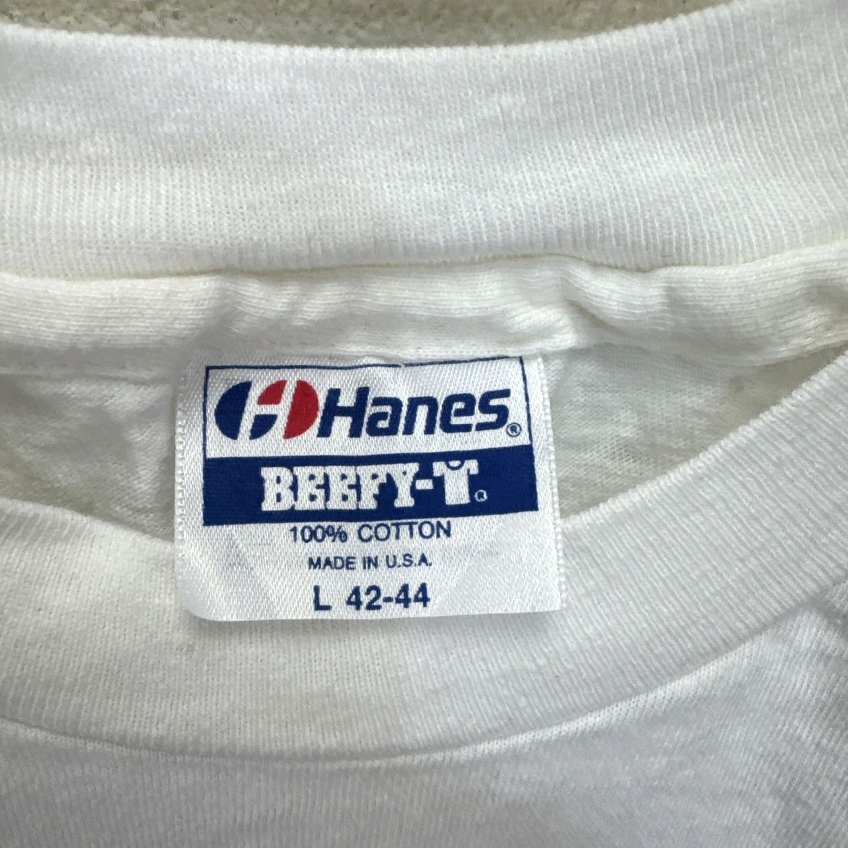 Hanes VINTAGE Gecko Hawaii T-Shirt Large White 80s Neon Print Beachy Surfer Mens Size US L / EU 52-54 / 3 - 3 Thumbnail