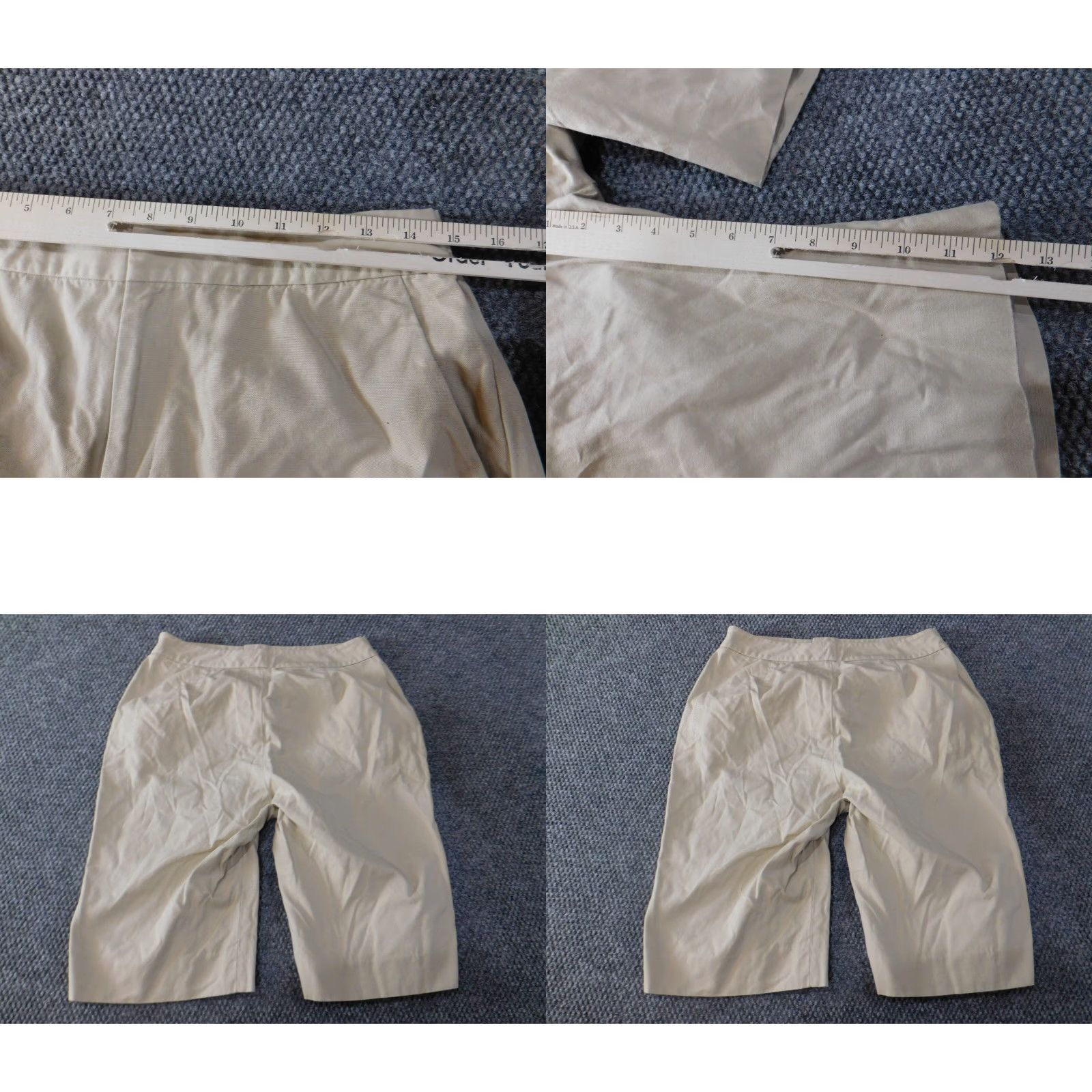 Ralph Lauren Lauren Ralph Lauren Bermuda Shorts Womens 8 Beige Classic Chino Flat Front Zip 100% Cotton Regular Rise Mid Knit Pant Walking Casual Boys? No. (Oops) Size 30" / US 8 / IT 44 - 8 Thumbnail