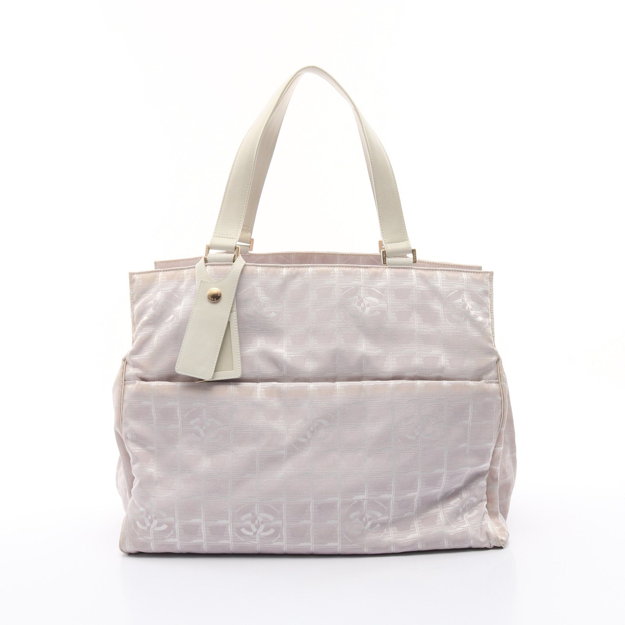 Chanel Chanel New Travel Line Boston Bag Nylon Canvas Leather Light Pink Off White Gold Hardware Size ONE SIZE - 1 Thumbnail