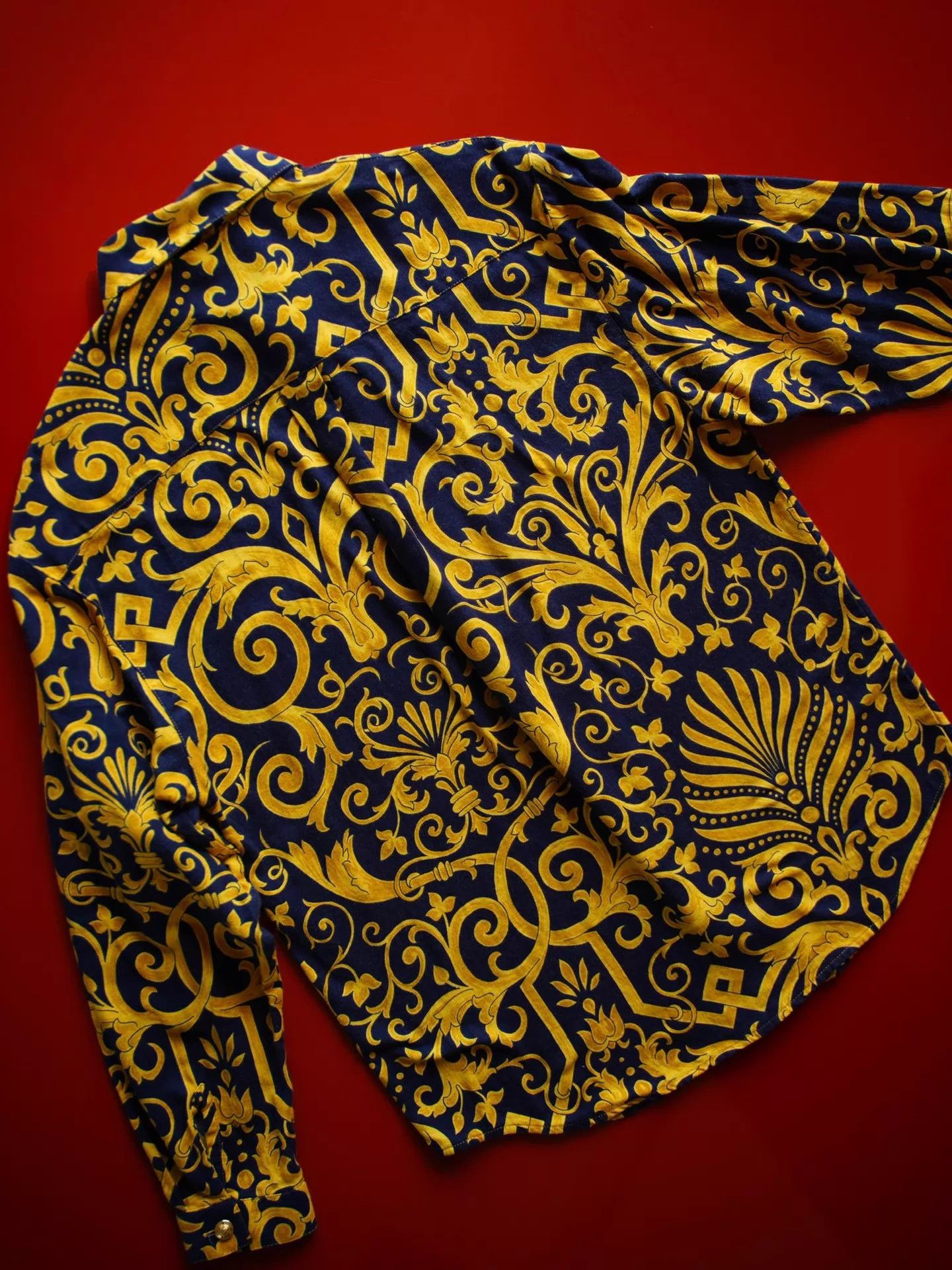 Ganni Gianni Versace Baroque Print Relaxed Italian Shirt Size XXS / US 00 / IT 34 - 2 Thumbnail