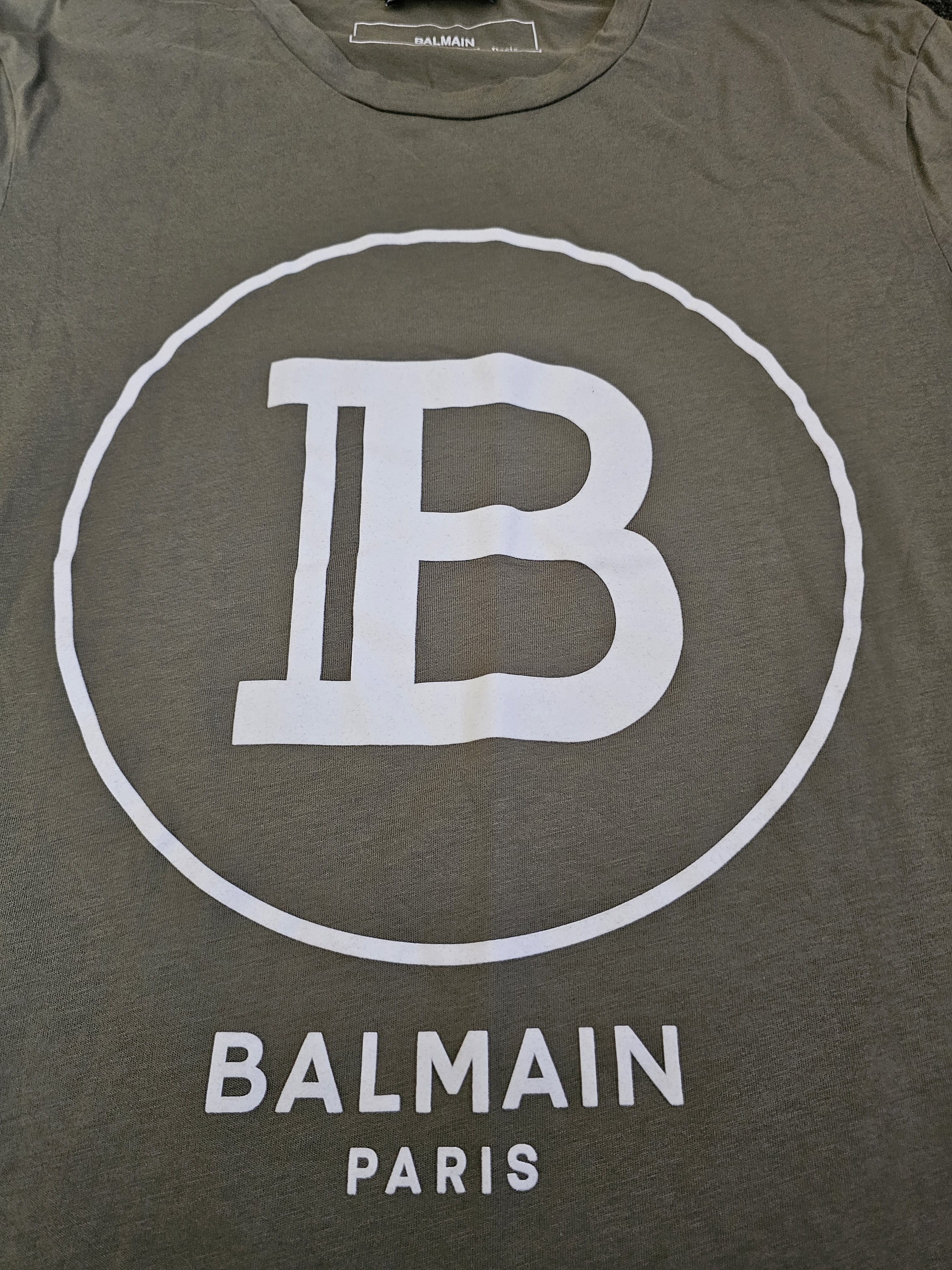 Balmain Balmain Men's Flocked Logo T-Shirt Size S Size US S / EU 44-46 / 1 - 2 Thumbnail