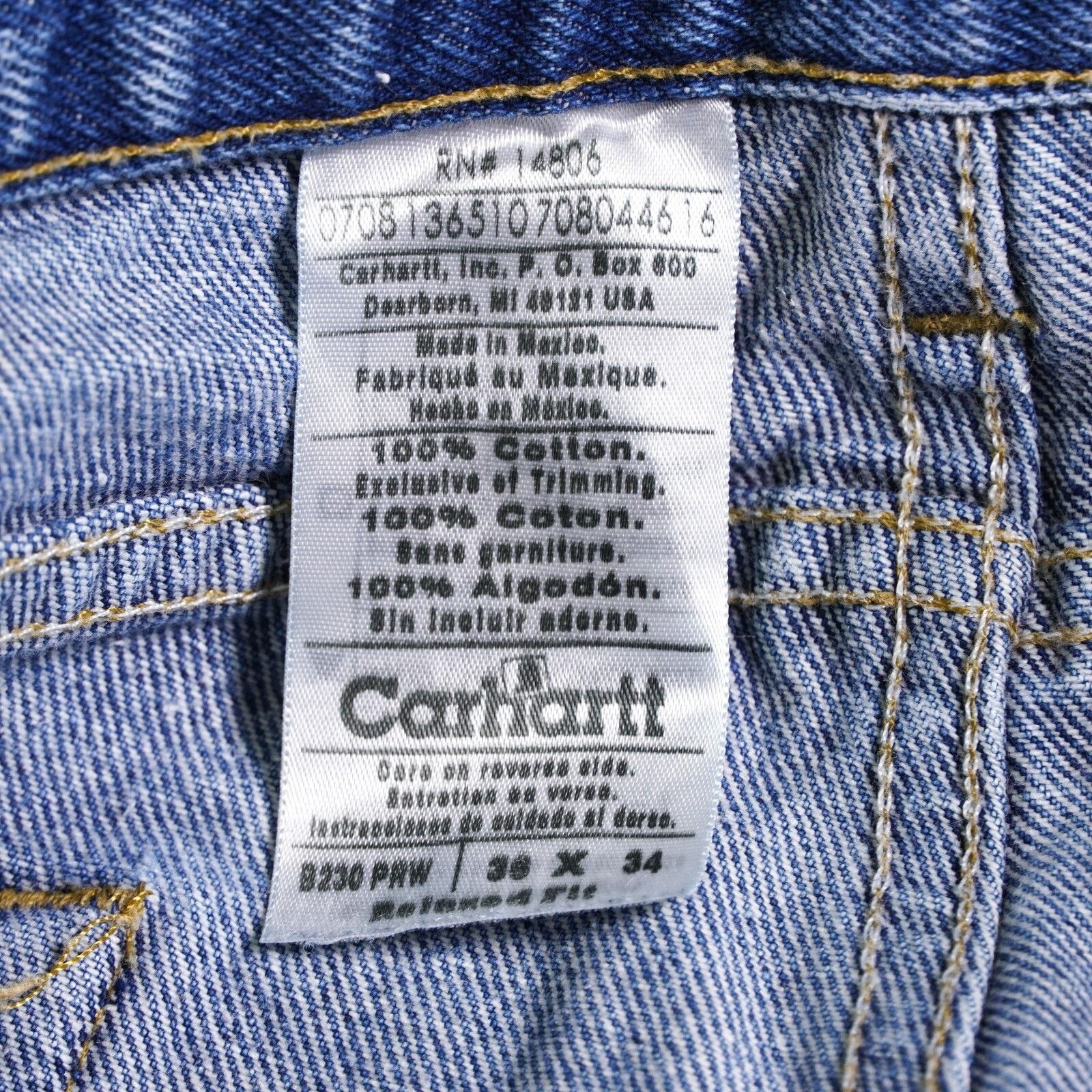 Carhartt Carhartt Cotton Denim Jeans Straight Wide Leg Pants W36xL34 Size US 36 / EU 52 - 8 Thumbnail