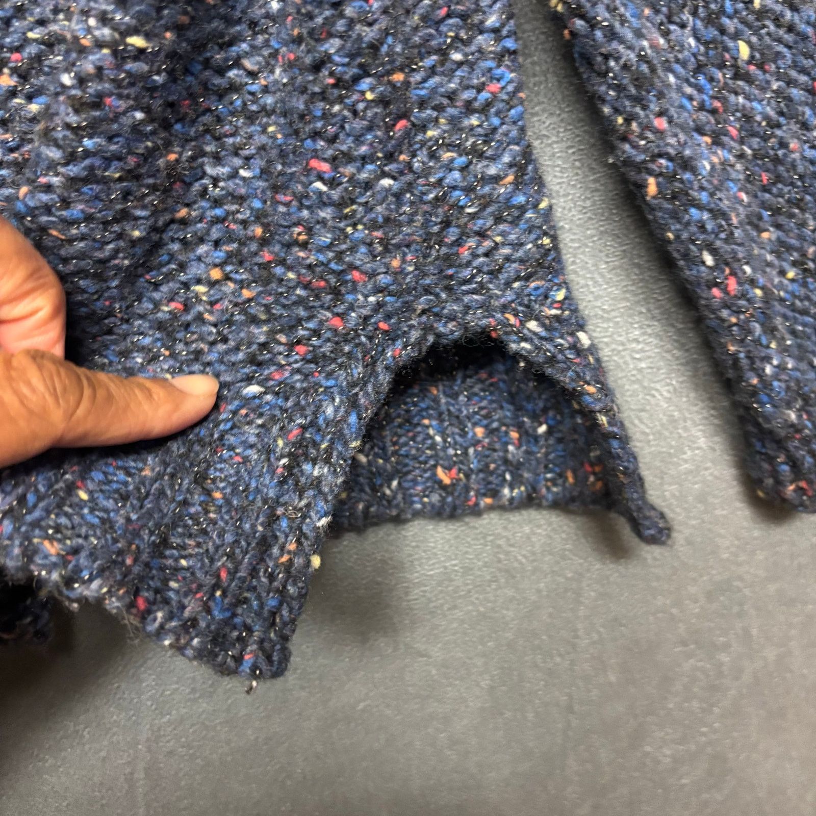 Lucky Brand Lucky Brand V Neck Knit Sweater Multicolor Speckled Wool BLD Size M / US 6-8 / IT 42-44 - 10 Thumbnail