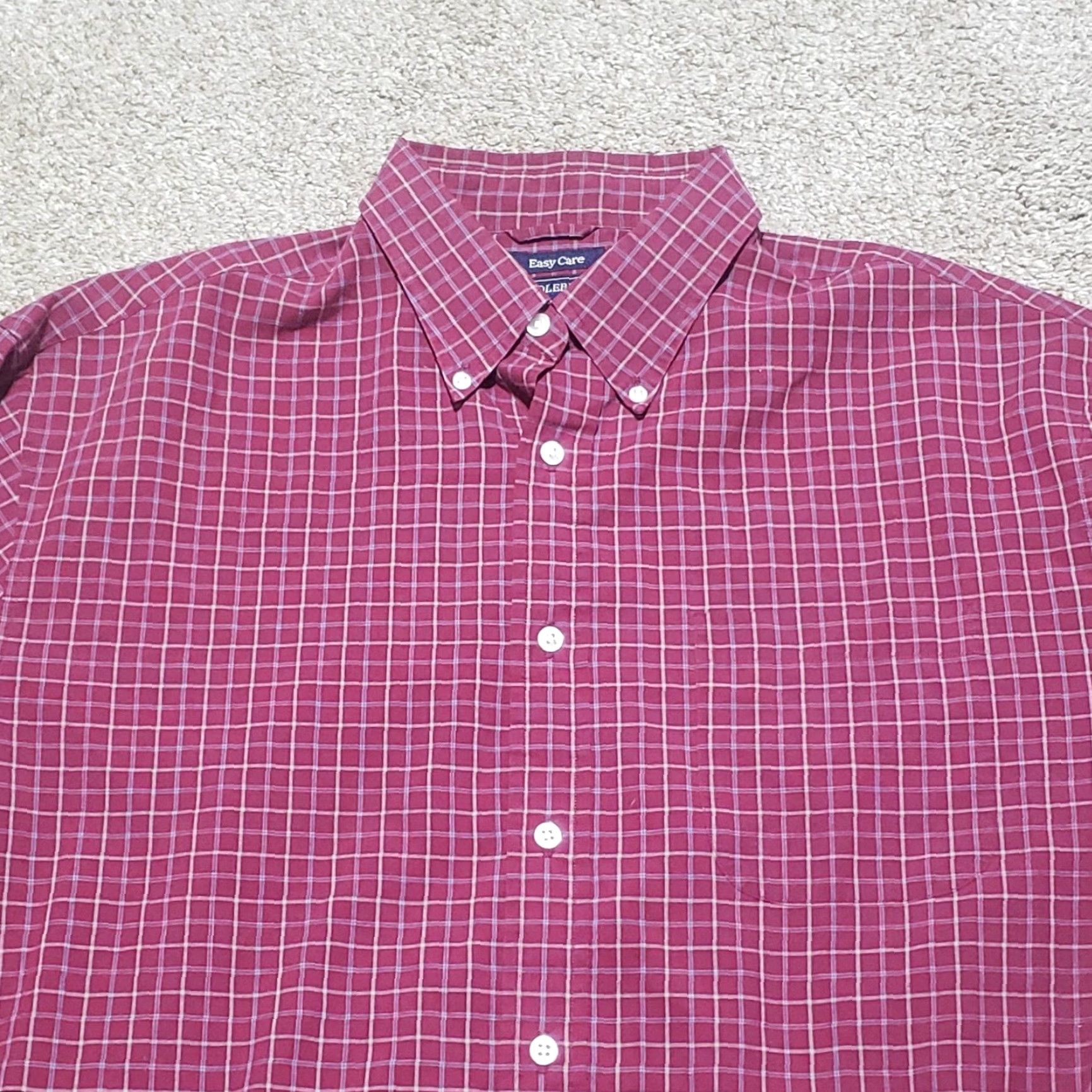 Vintage Saddlebred Shirt Button-Up Long Sleeve Red Checkered Adult Mens Size L Large Cotton Knit, Plaid, Button-Down, Pocket, Logo, American Theme Size US M / EU 48-50 / 2 - 2 Thumbnail