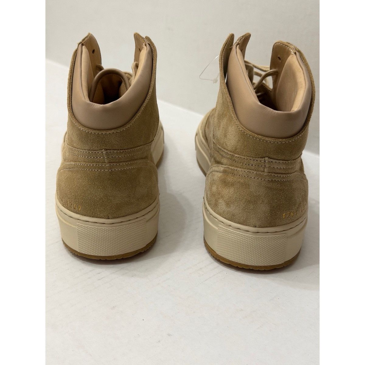 Common Projects COMMON PROJECTS TAN BBALL HIGH SUEDE SNEAKERS Size US 10 / EU 43 - 17 Thumbnail