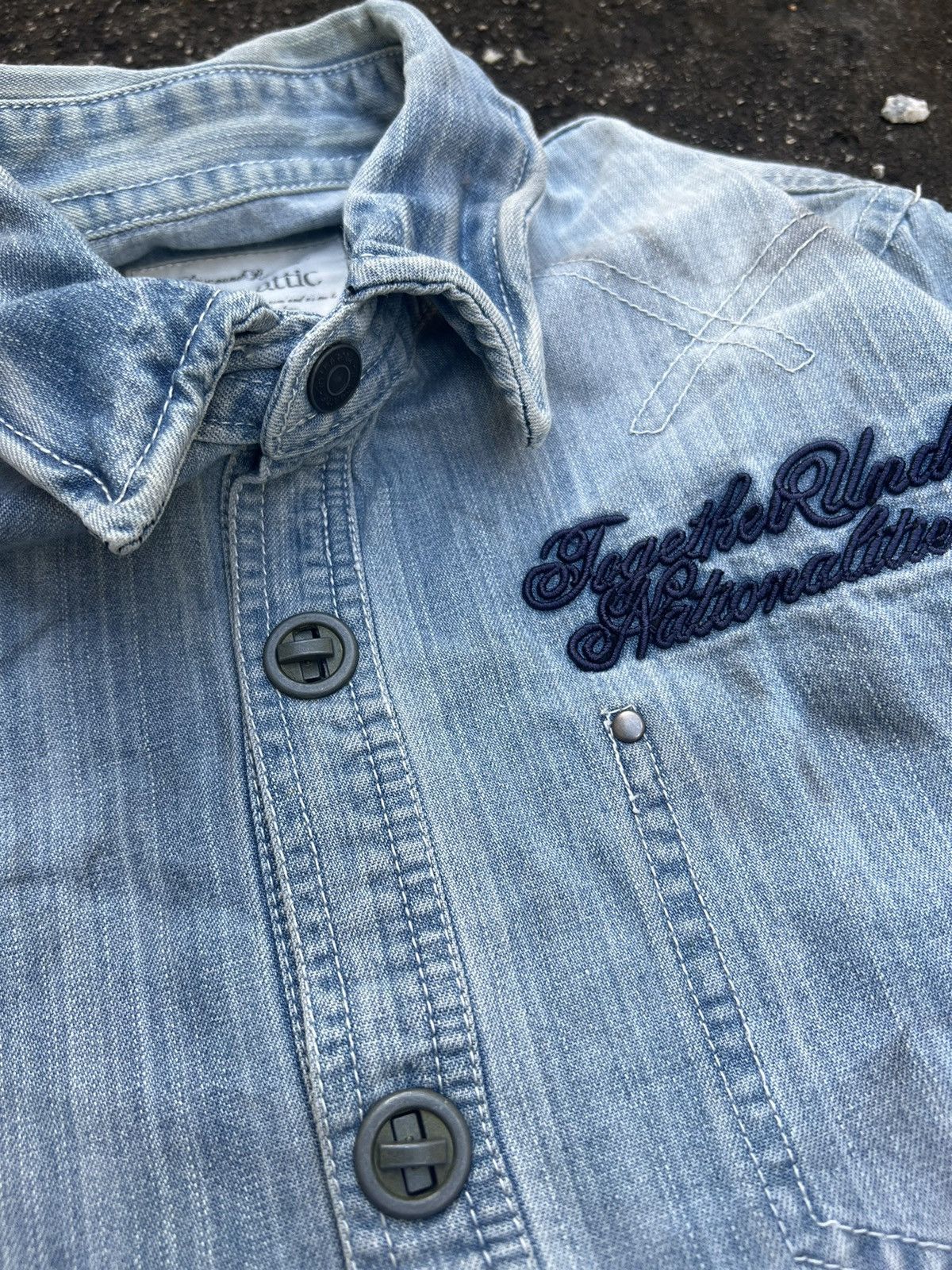 If Six Was Nine In The Attic Hesitation Forbidden Denim Shirt Jacket Size US M / EU 48-50 / 2 - 5 Thumbnail