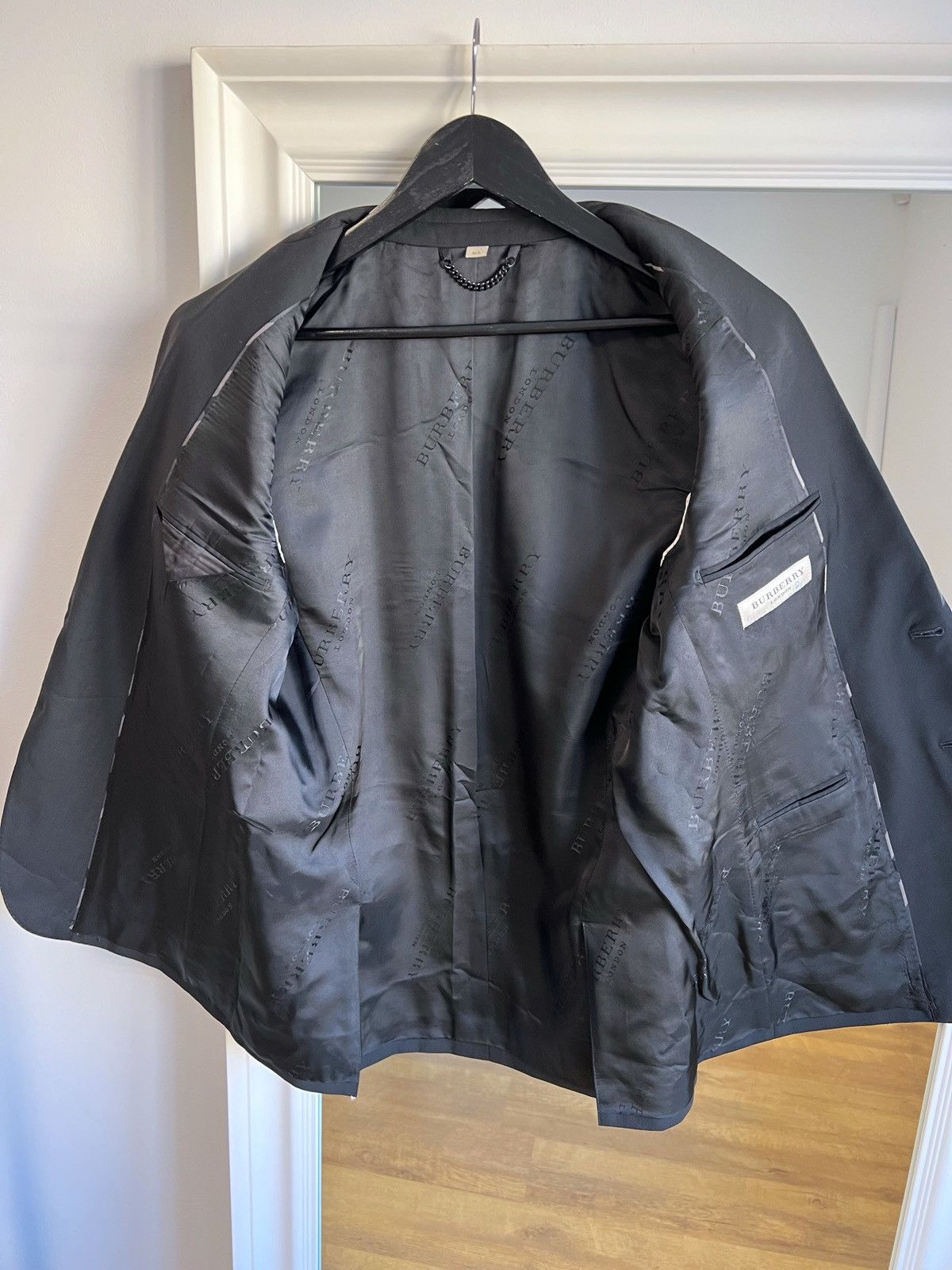 Burberry Burberry Blazer Wool Black Suit Jacket Size 52R - 13 Thumbnail