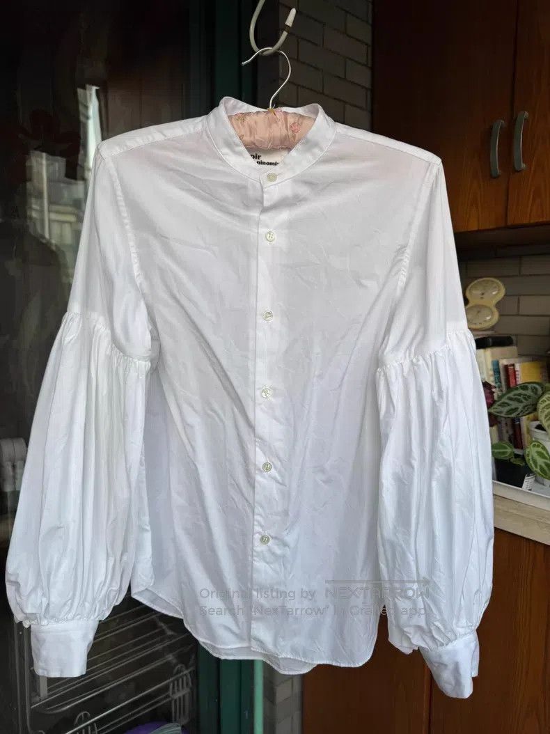 Comme des Garcons Comme des Garcons Puff Sleeve White Blouse Size S / US 4 / IT 40 - 1 Thumbnail