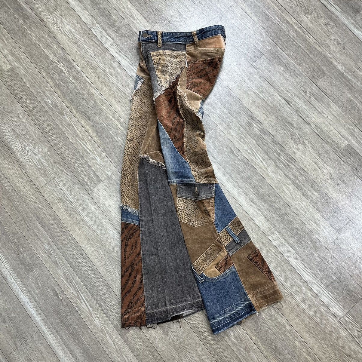 If Six Was Nine × Japanese Brand × Le Grande Bleu (L.G.B.) RARE🔥 XChromosomeinX Patchworked Leopard Denim Flare Jeans Size US 26 / EU 42 - 1 Thumbnail