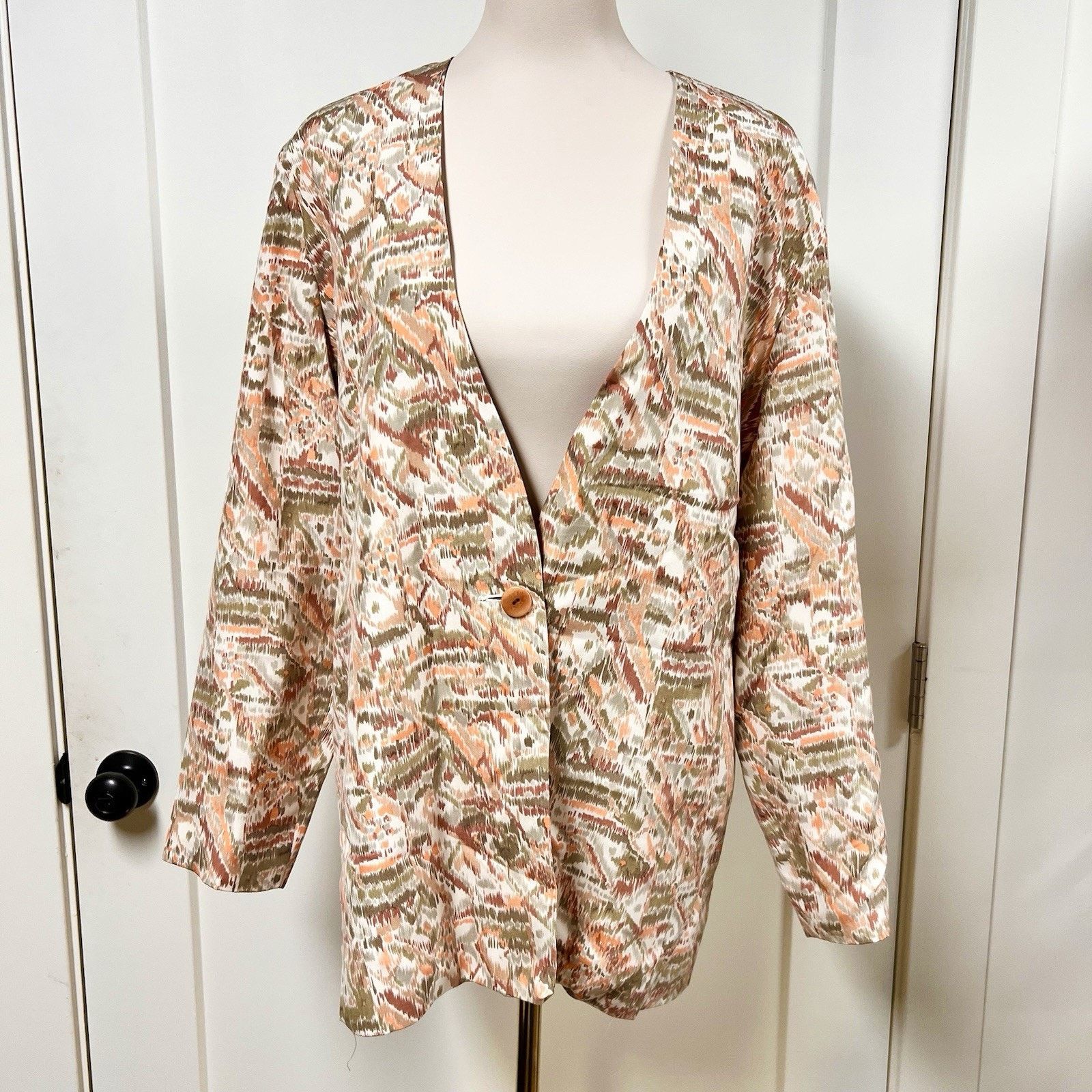 Other Vintage Paul Alexander 100% Silk Blazer (M) Oversized Jacket Size M / US 6-8 / IT 42-44 - 2 Thumbnail