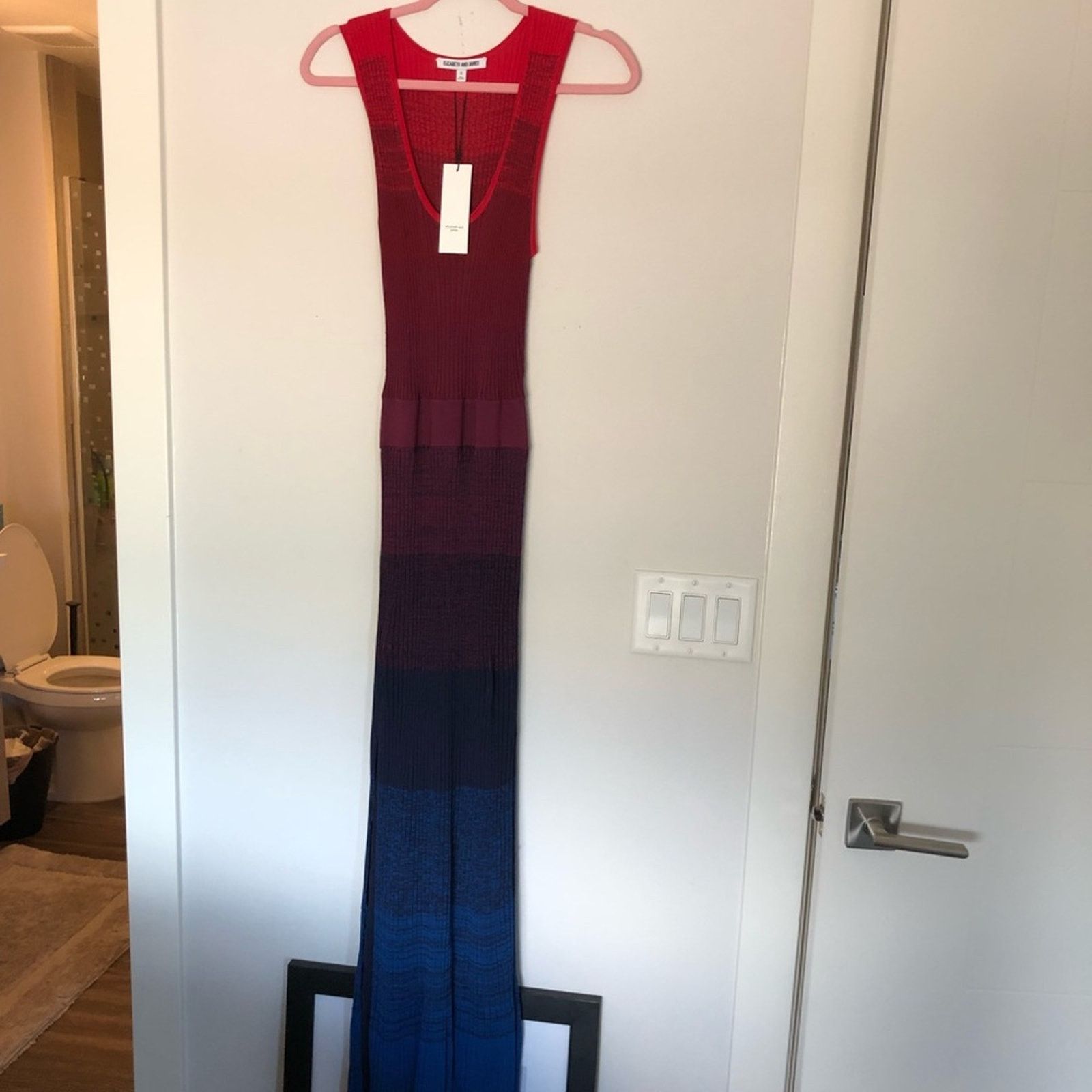 Elizabeth and James Elizabeth and James Red Blue Ombré Maxi Dress Sz S Size S / US 4 / IT 40 - 2 Thumbnail
