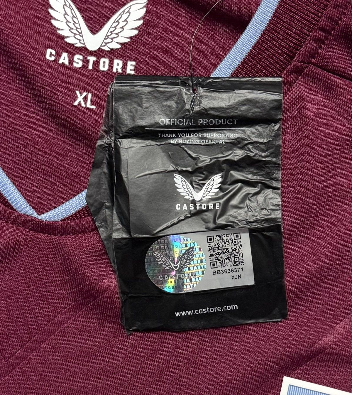 Castore Aston Villa 2022 2023 Home Shirt Soccer Jersey Castore Size US XL / EU 56 / 4 - 16 Thumbnail