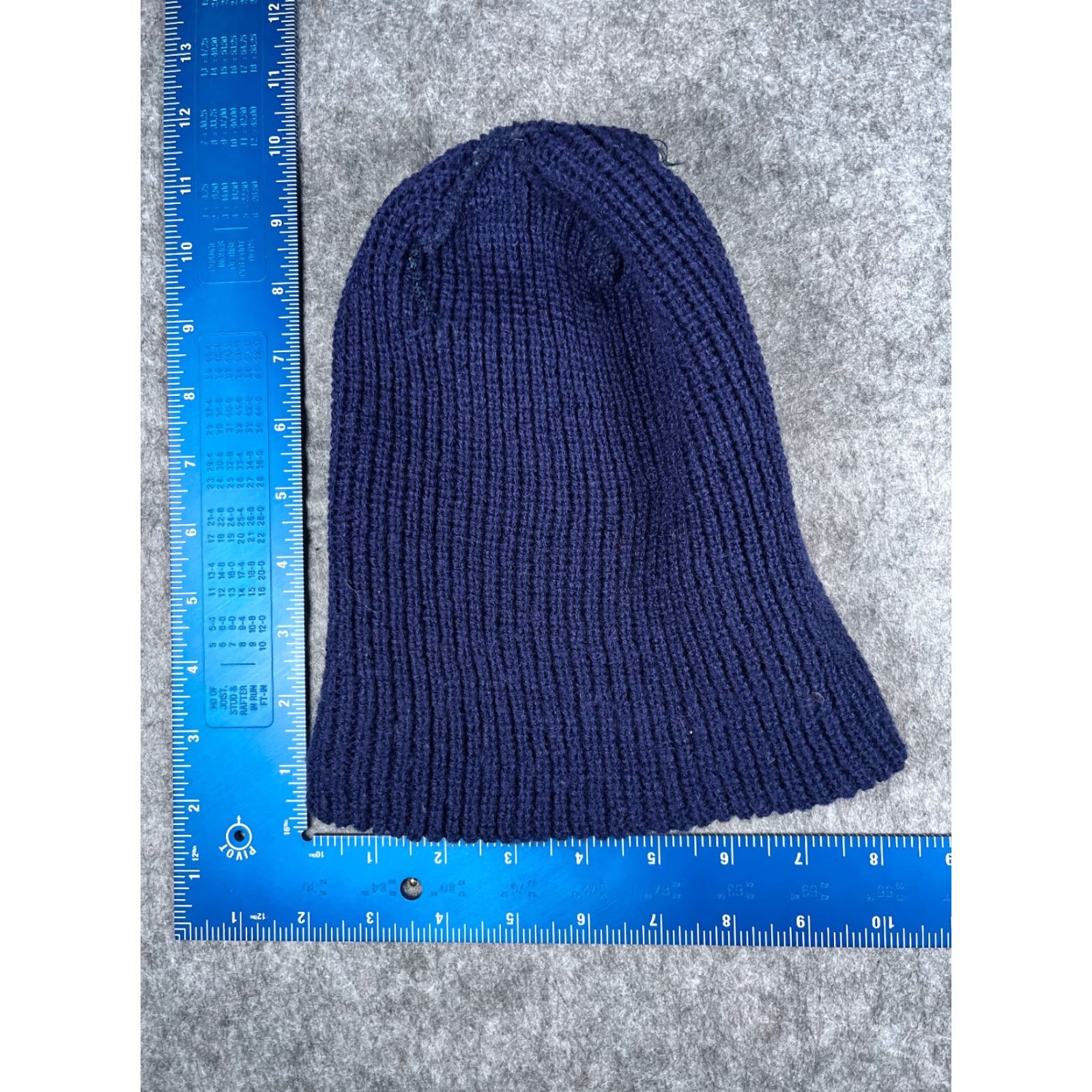 Vintage Blue Beanie Hat Adult One Size Knit 100% Acrylic Lightweight Ski Unisex Size ONE SIZE - 4 Thumbnail