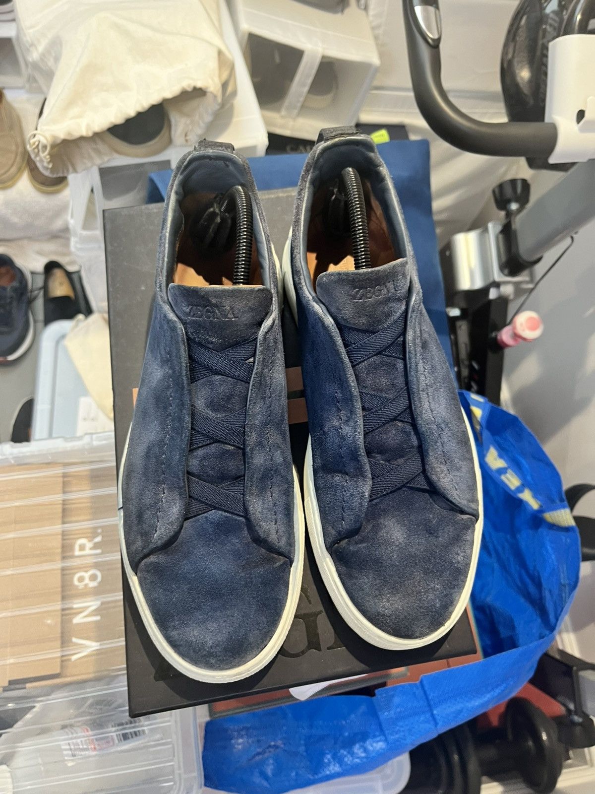 Ermenegildo Zegna Zegna triple stitch blue uk 8.5/9 eu 42.5 Size US 9.5 / EU 42-43 - 2 Thumbnail