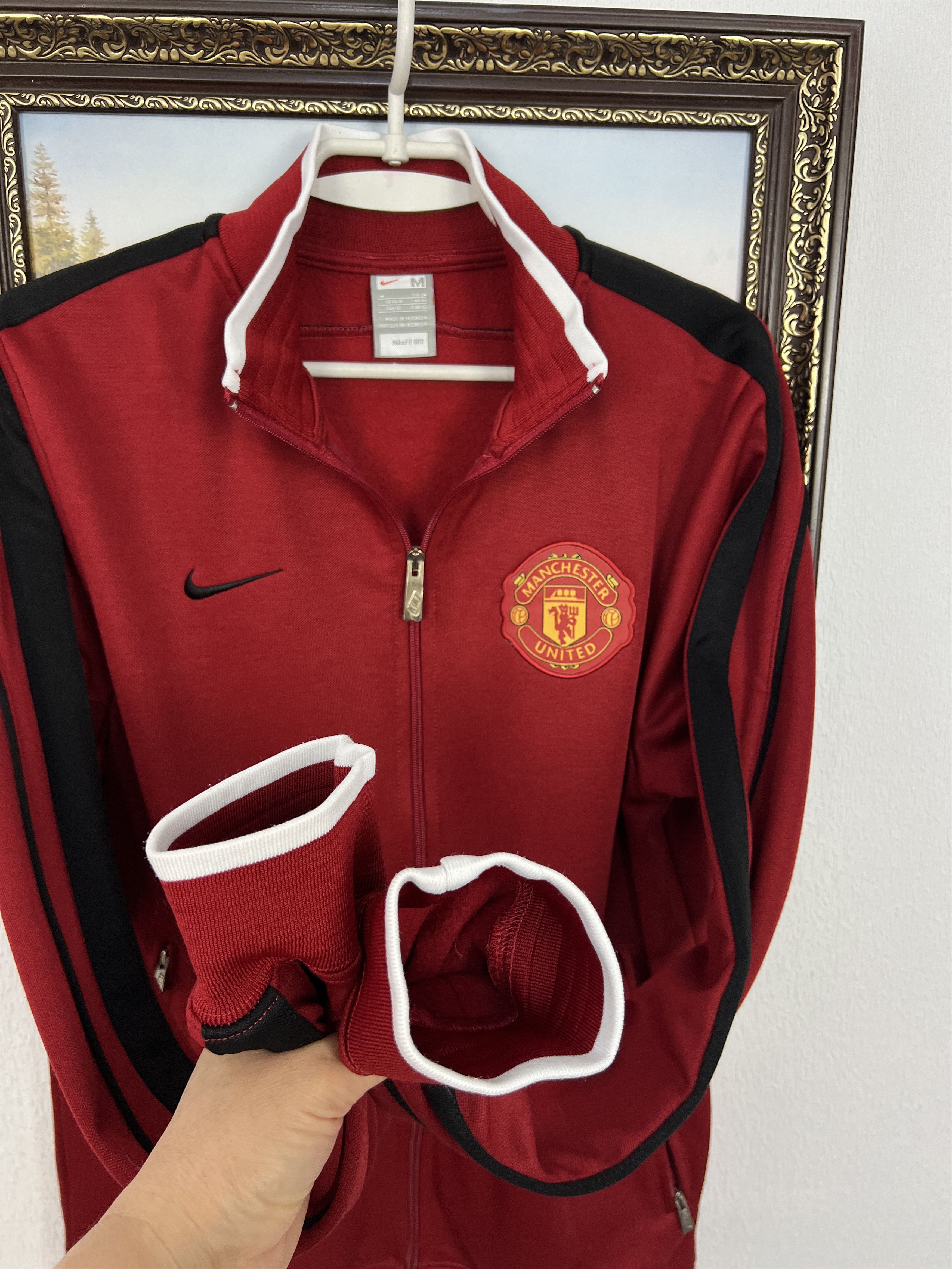 Vintage Manchester United Football Jacket Soccer Track Top Replica Size US M / EU 48-50 / 2 - 6 Thumbnail