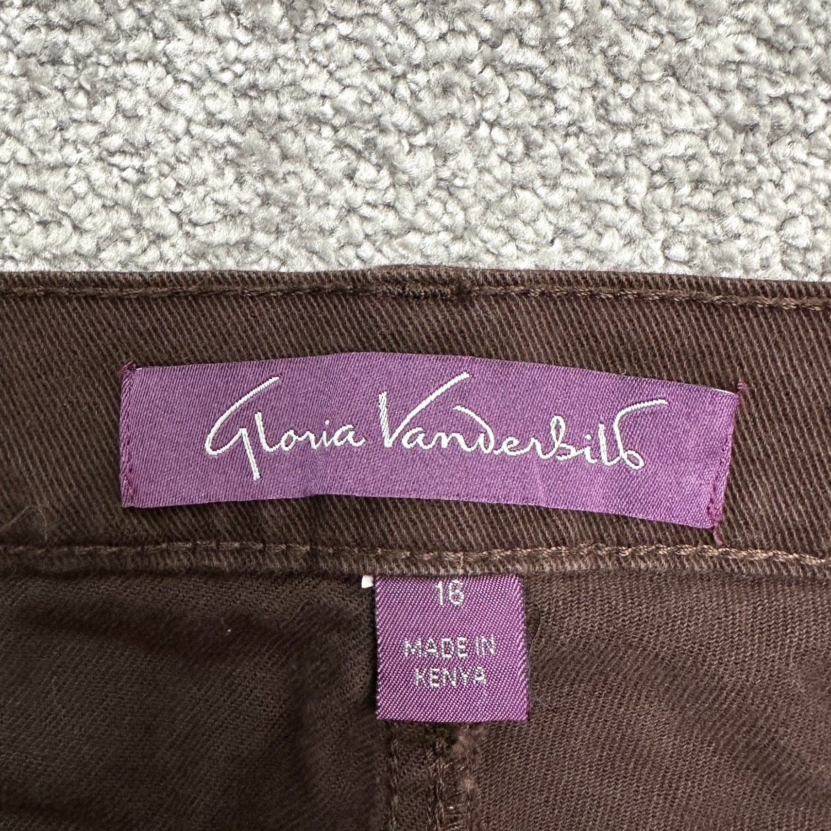Gloria Vanderbilt Gloria Vanderbilt Amanda Jeans 16 Brown High Rise Dark Wash 37x28 Denim Womens Size 38" / US 16 / IT 52 - 6 Thumbnail
