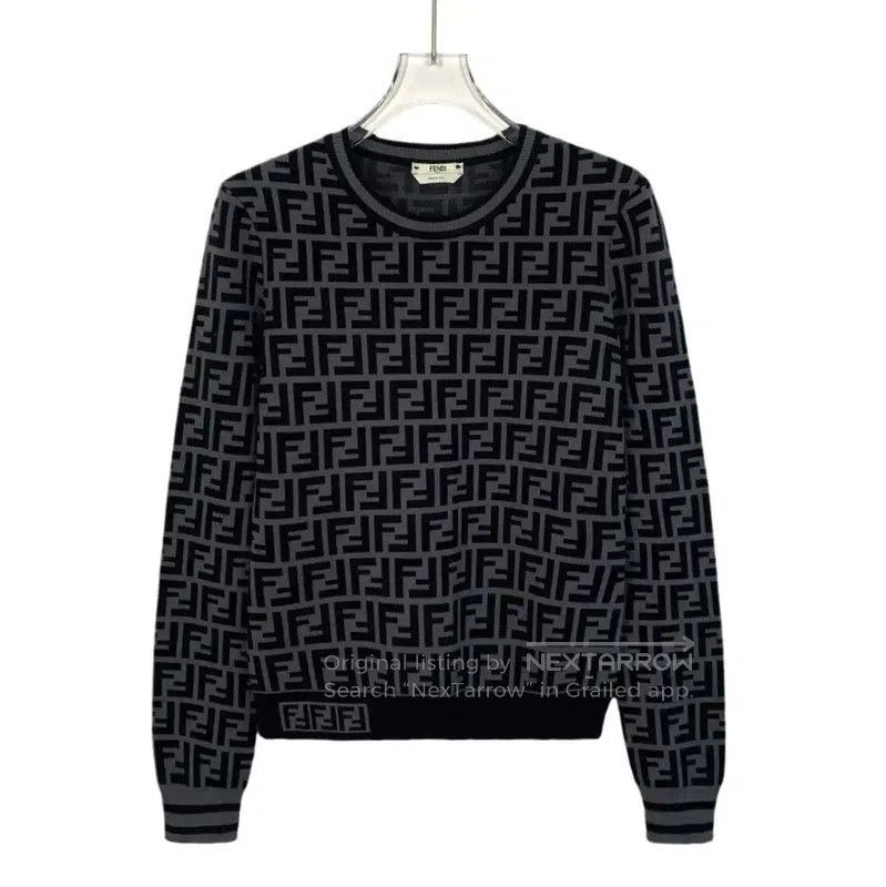 Fendi Fendi Black Gray Knitted Top for Women . Size M / US 6-8 / IT 42-44 - 1 Thumbnail