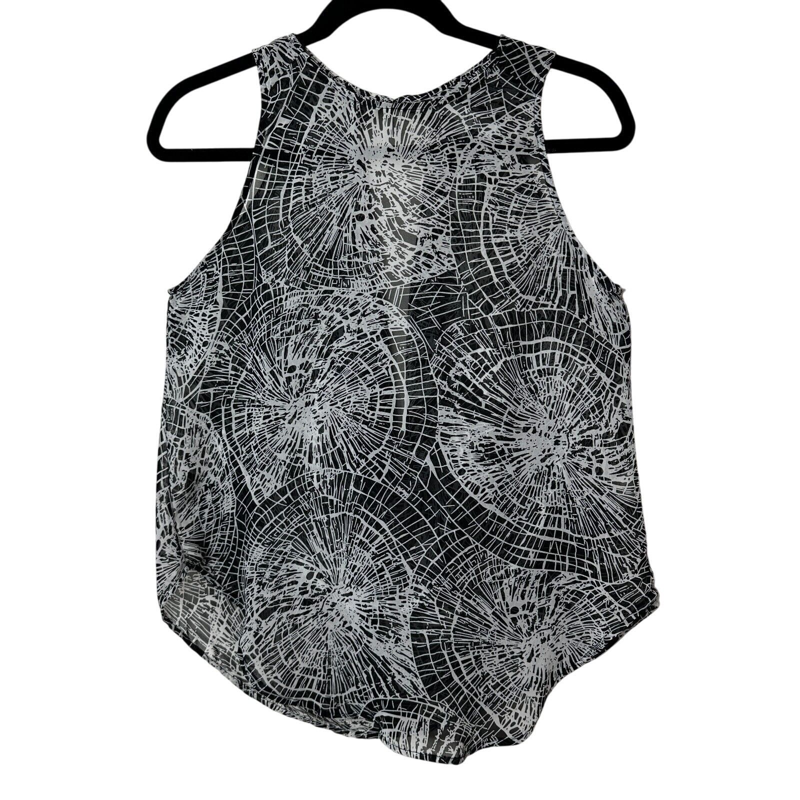 Other Ovi Black White Circle Design Keyhole Sleeveless Blouse S Size S / US 4 / IT 40 - 1 Thumbnail