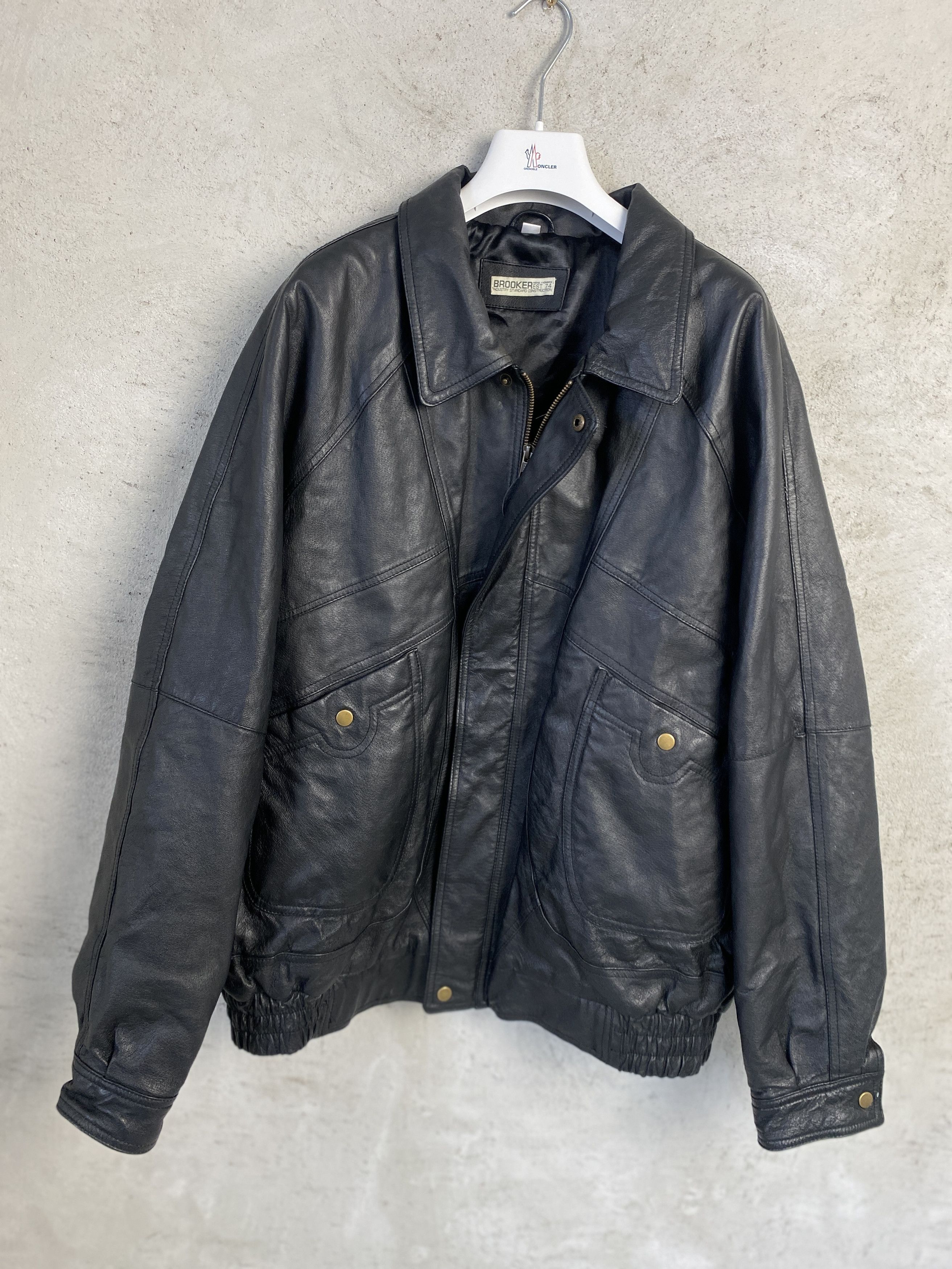 Genuine Leather Vintage real leather jacket heavy opium y2k Size US XL / EU 56 / 4 - 1 Thumbnail