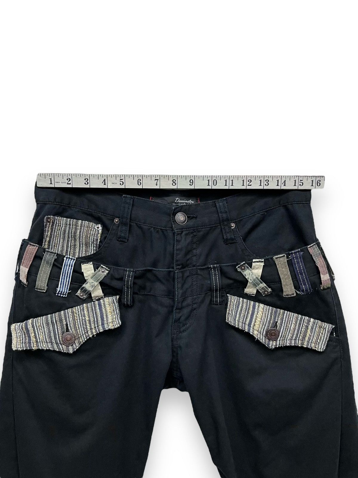 Japanese Brand 🔥DOMINATE Japanese Handcrafted Double Waist Flap Bush Pants Size US 31 - 10 Thumbnail
