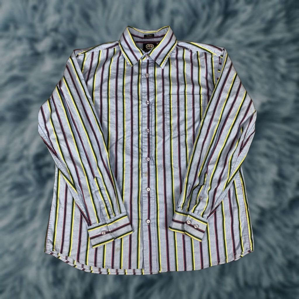 Ecko Unltd. VINTAGE Ecko ULTD Classic Button-Down Dress Shirt Mens XL Blue Stripes Shirt Mens XL Blue Stripes Work Casual Size US XL / EU 56 / 4 - 1 Thumbnail