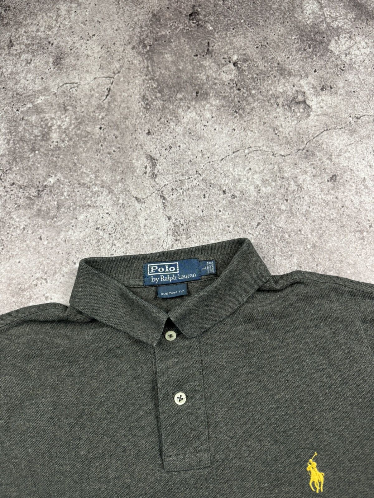 Polo Ralph Lauren Y2K Vintage Polo Ralph Lauren Gray Polos Rugby Shirt Japan Size US L / EU 52-54 / 3 - 5 Thumbnail