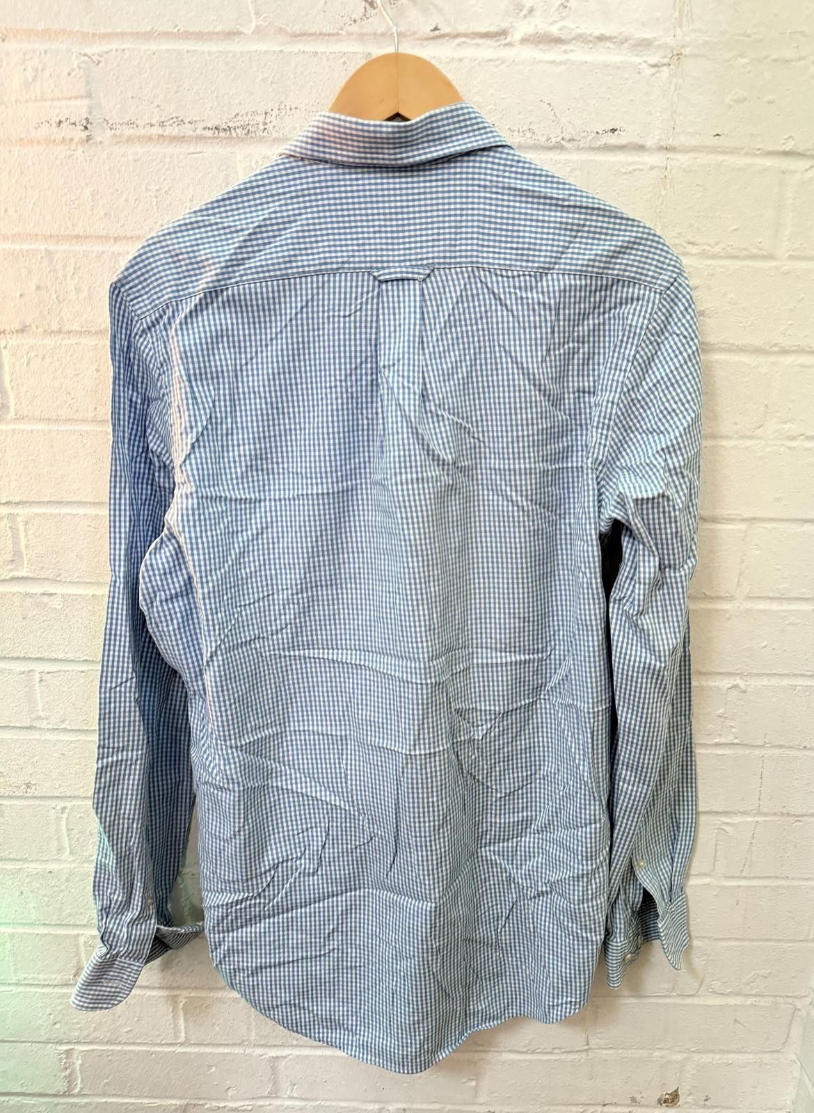 Gant GANT Men's Blue and White Checked Button-Up Shirt Size US M / EU 48-50 / 2 - 2 Thumbnail