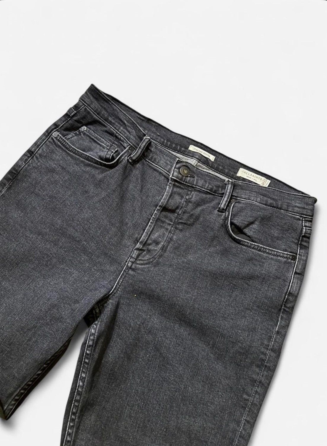 Allsaints All Saints Dean 1 Black Denim Jeans Size US 33 - 1 Thumbnail