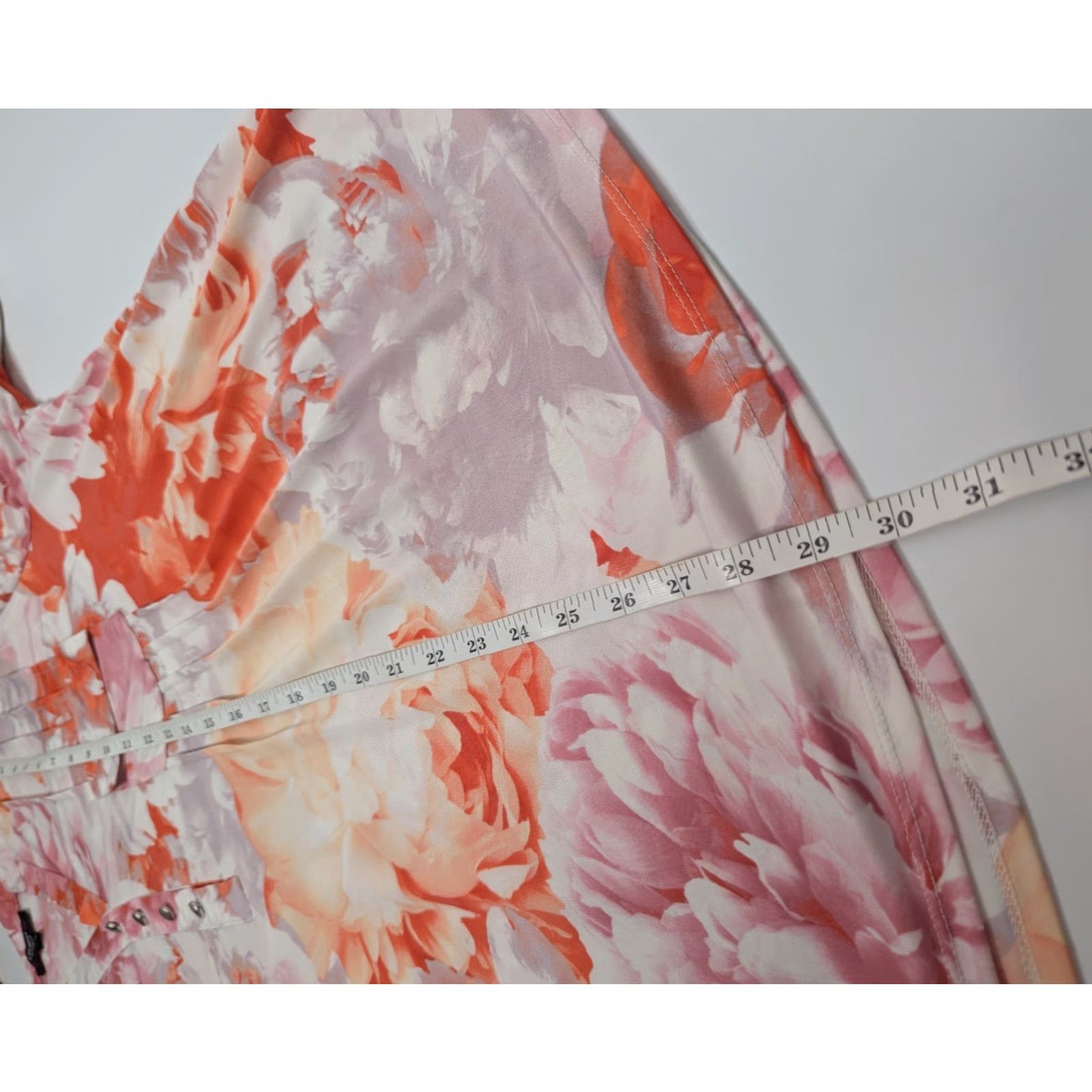 Vintage Cocomo Blouse Shirt 3X Plus Pink Floral V-Neck Roll Tab Sleeve Button Top Damen Womens Size XXL / US 16-18 / IT 52-54 - 4 Thumbnail