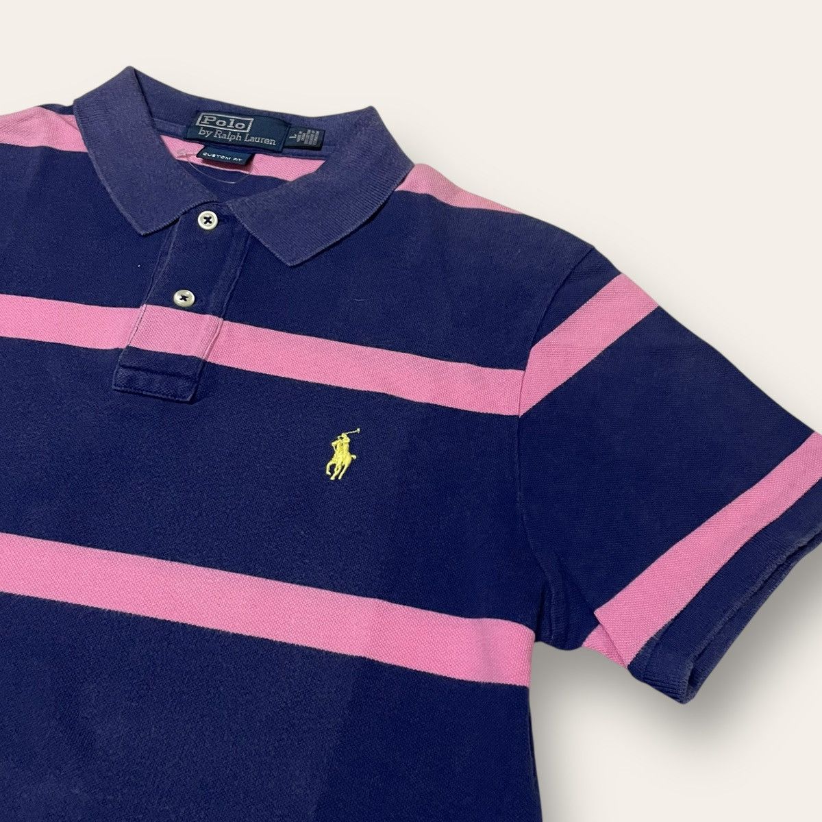 Ralph Lauren Vintage Stripe Ralph Lauren Blue Pink Custom Fit Size US M / EU 48-50 / 2 - 3 Thumbnail
