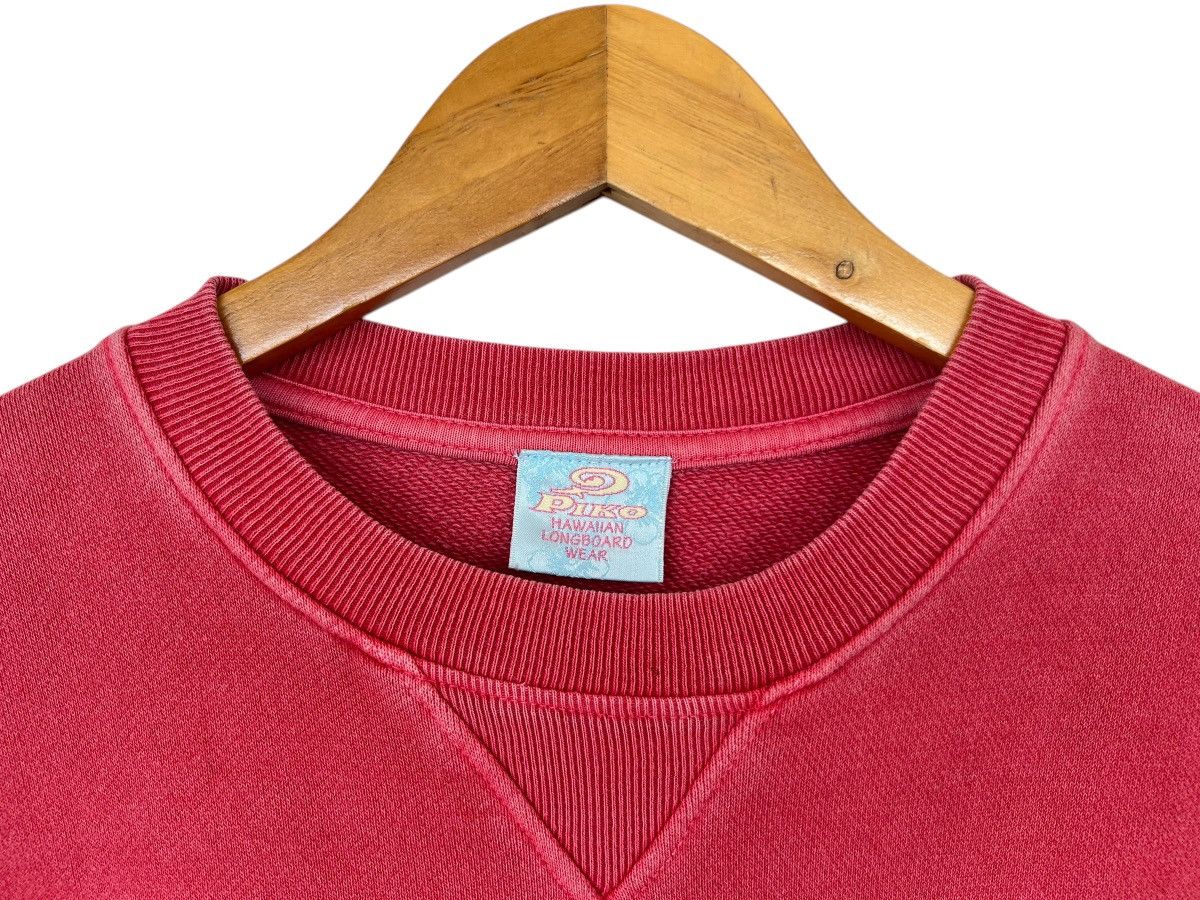 Vintage Vintage Piko Hawaii Floral Logo Sunfaded Red Sweatshirt Size M / US 6-8 / IT 42-44 - 5 Thumbnail