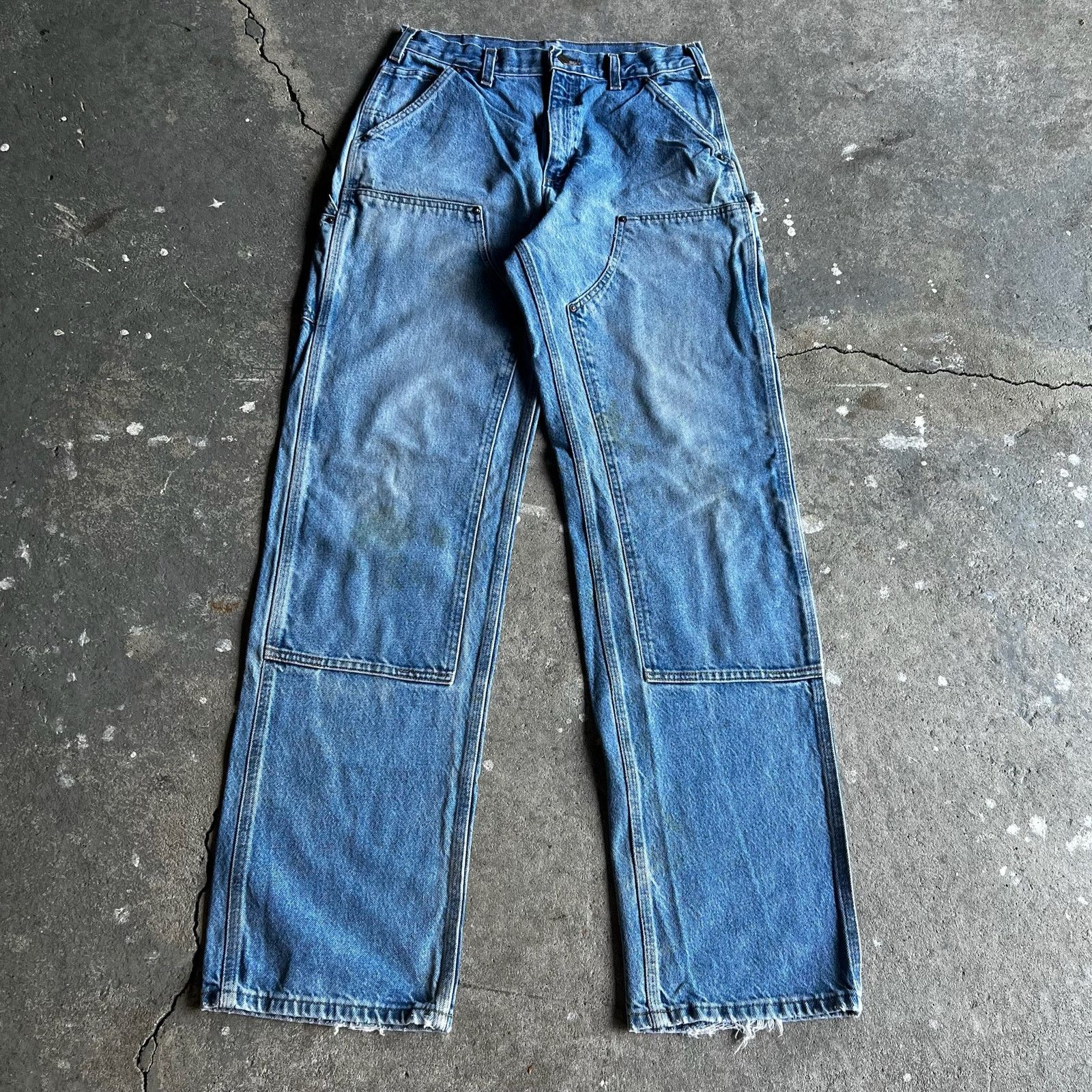 Carhartt × Vintage Carhartt denim blue jean double knee work carpenter pants Size US 30 / EU 46 - 1 Thumbnail