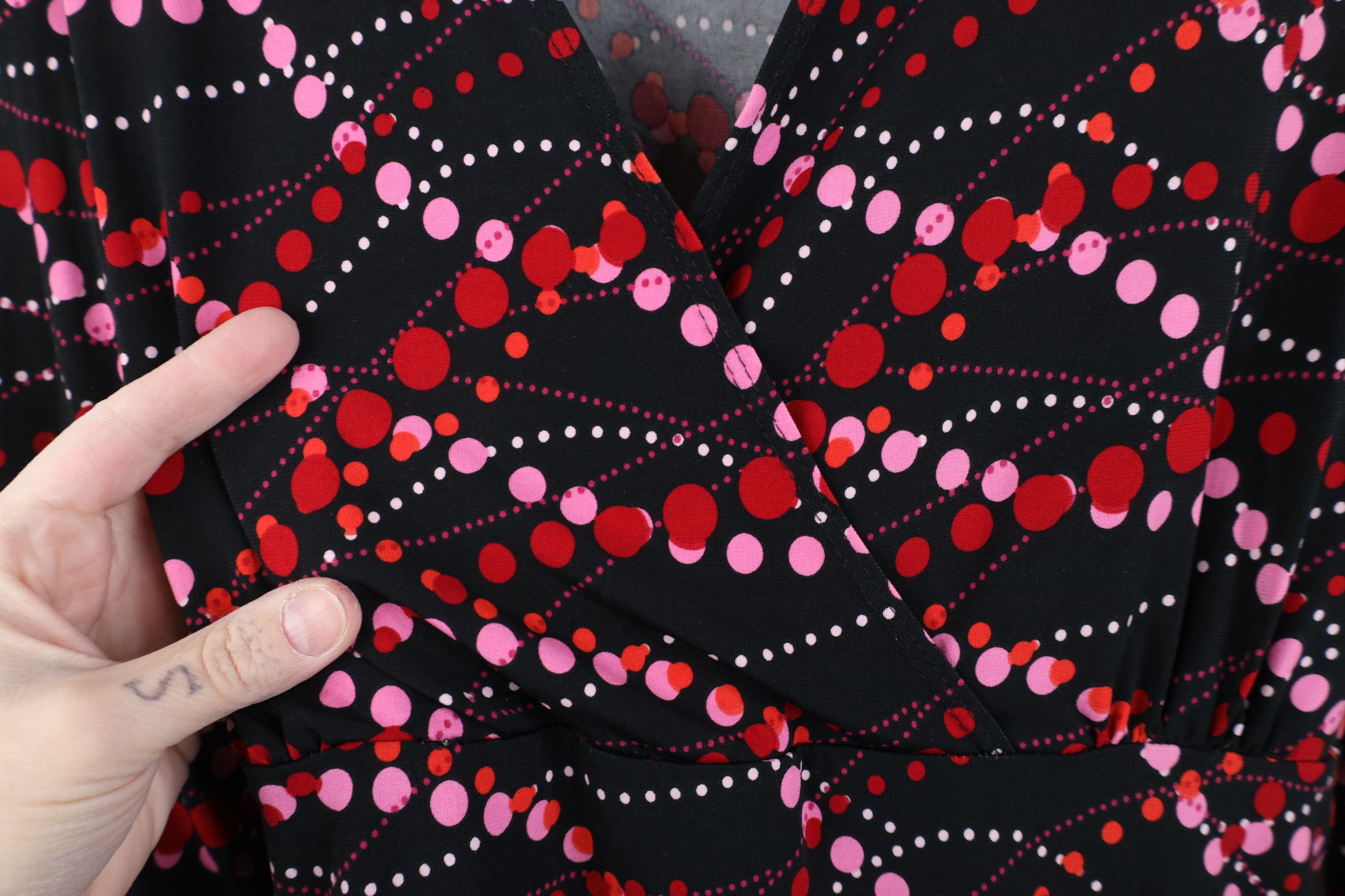 Vintage Vintage 90s Y2K Babydoll Polka Dot Ruffled Shirt Top USA Size M / US 6-8 / IT 42-44 - 4 Thumbnail