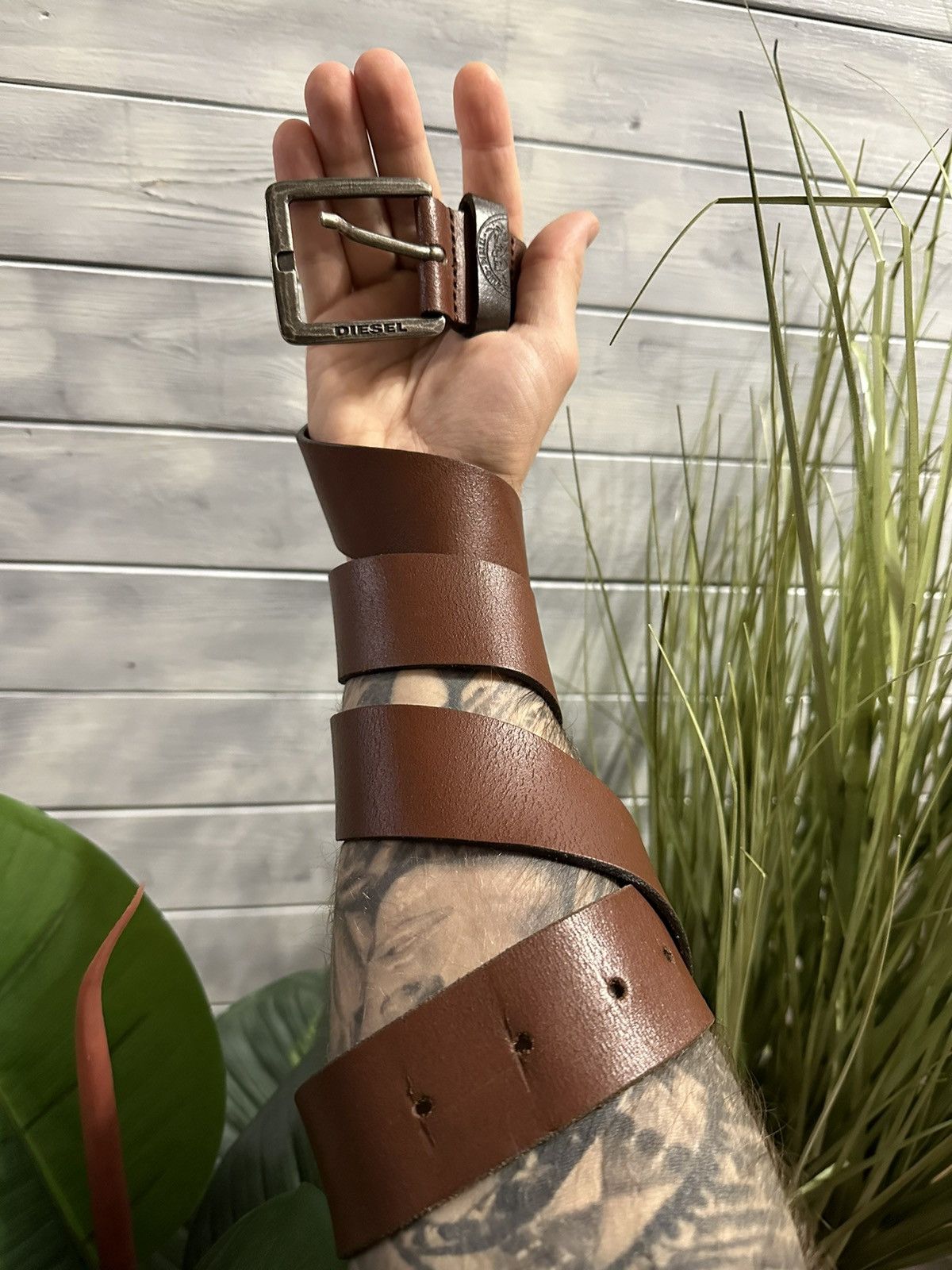 Diesel Rare Vintage Belt Diesel 100% Leather Buffalo Luxury. Size ONE SIZE - 1 Thumbnail