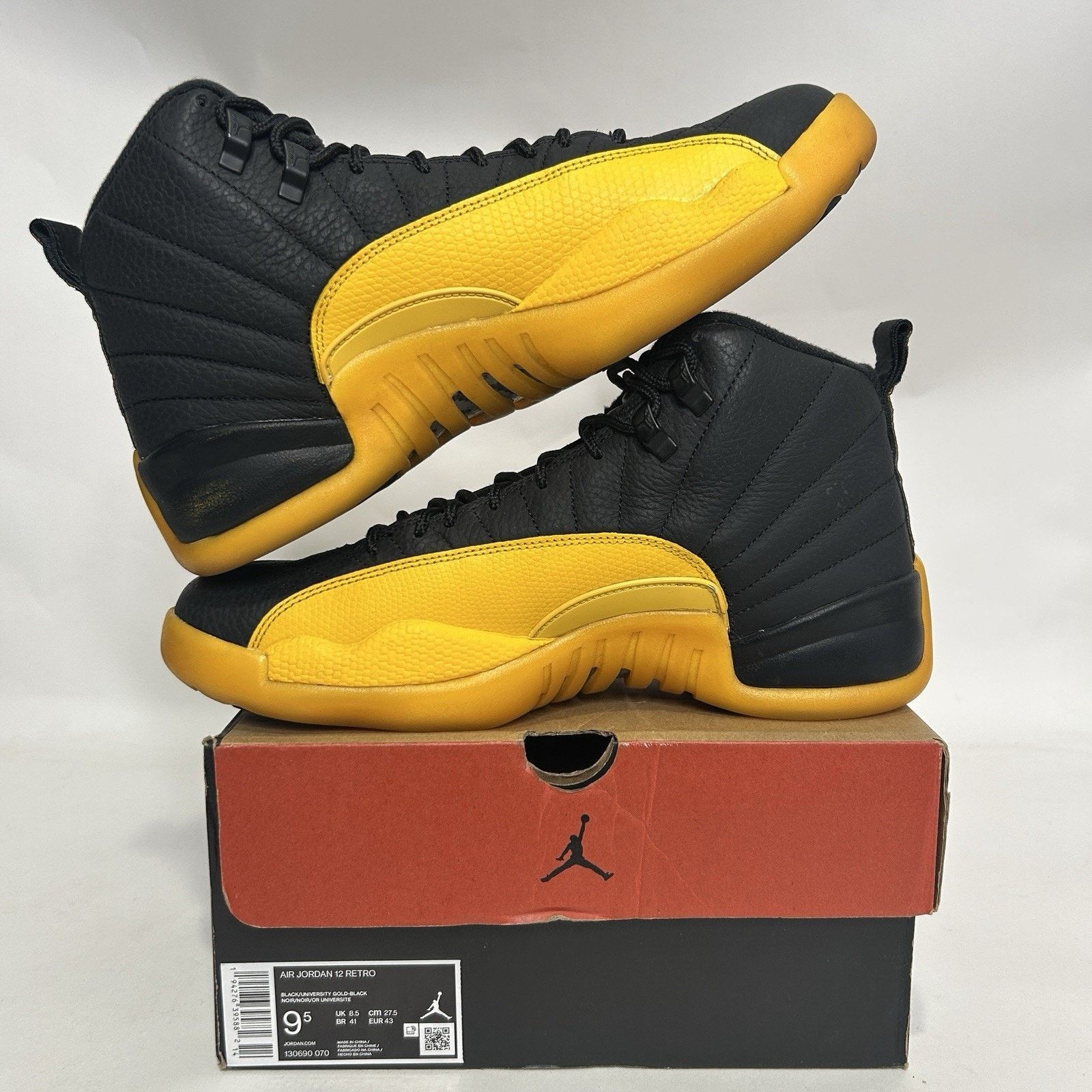 Jordan Brand Nike Air Jordan 12 Retro “University Gold/Yellow Black” Size US 9.5 / EU 42-43 - 3 Thumbnail