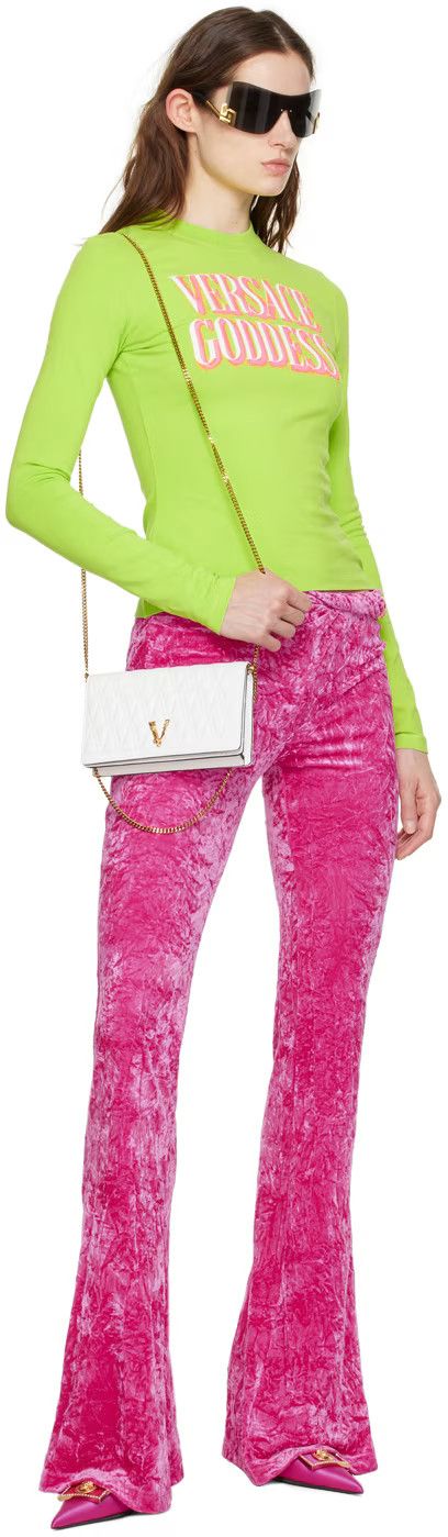 Versace o1y0226 Crewneck T-Shirt in Green Size XS / US 0-2 / IT 36-38 - 4 Thumbnail