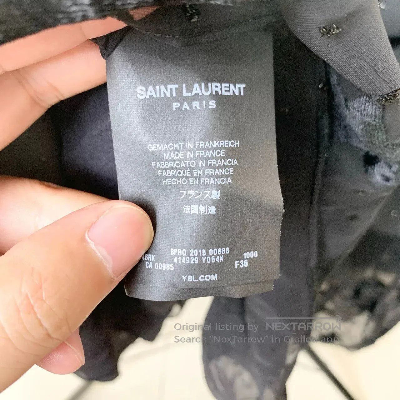 Saint Laurent Paris Saint Laurent Star Print Collar Dress. Size XS / US 0-2 / IT 36-38 - 3 Thumbnail