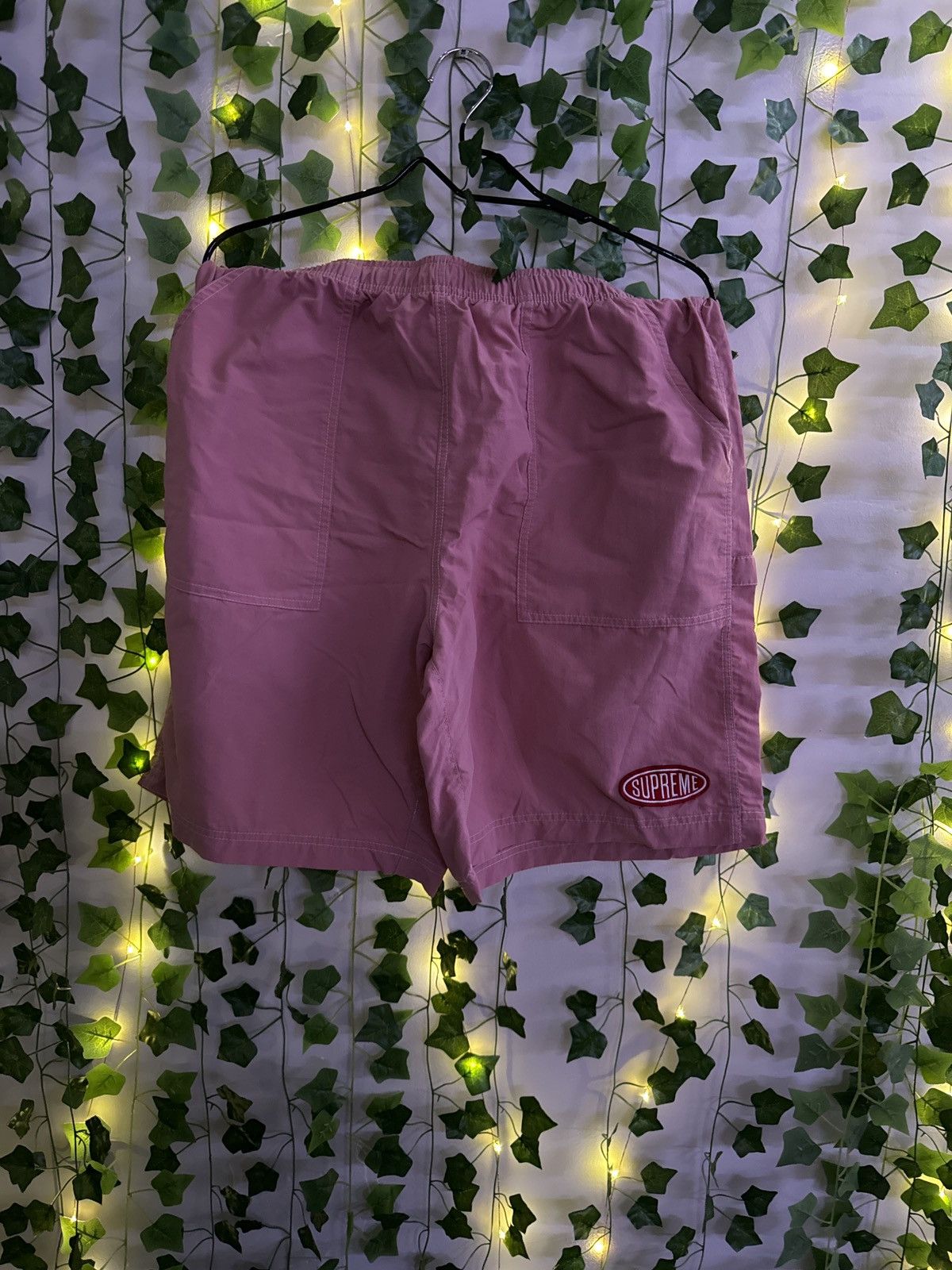 image of Supreme Nylon Painter Shorts in Dusty Rose, Men's (Size 36)