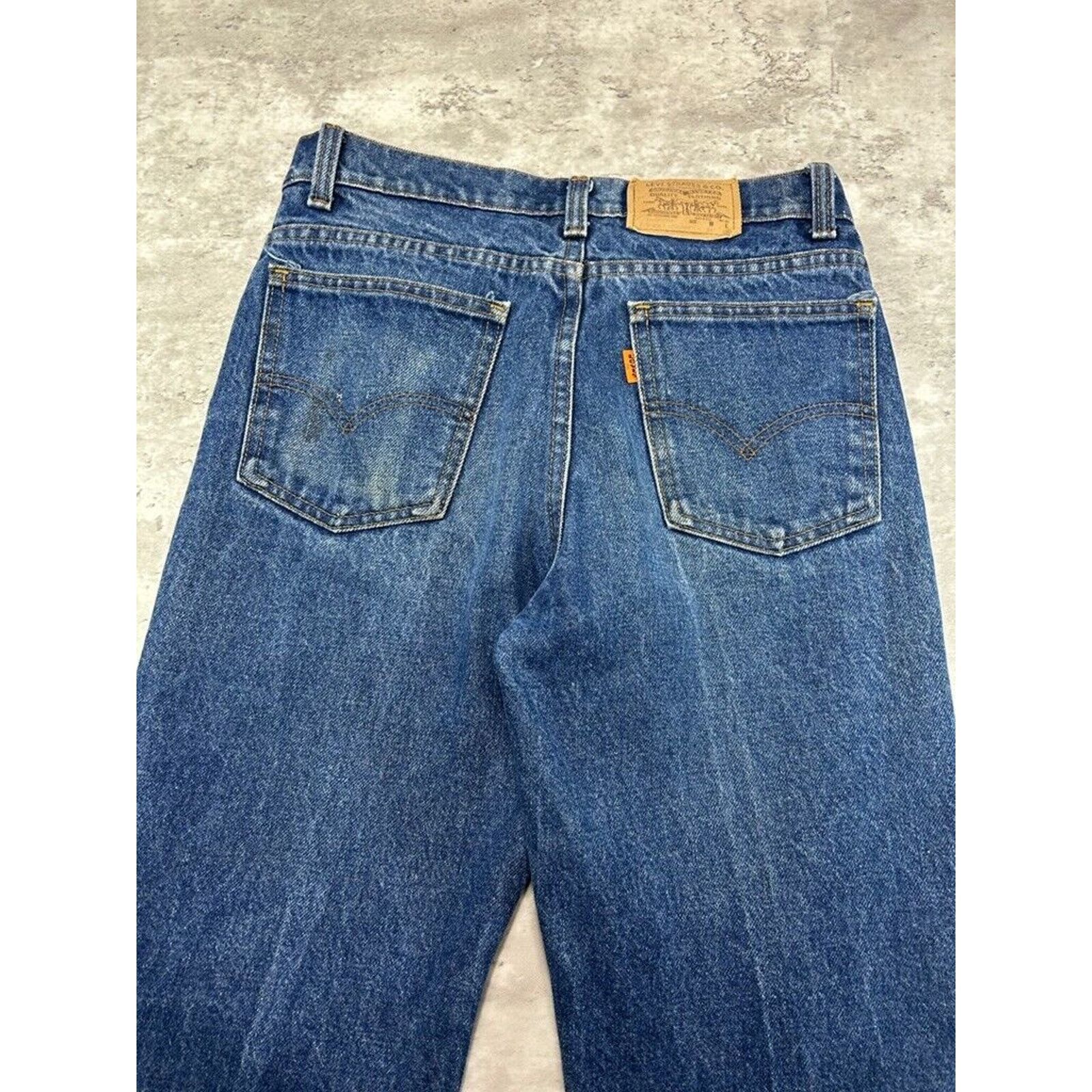 Levi's Vintage 80s/90s Levis Orange Tab Dark Wash Denim Pants Sz 29 Size US 29 - 6 Thumbnail